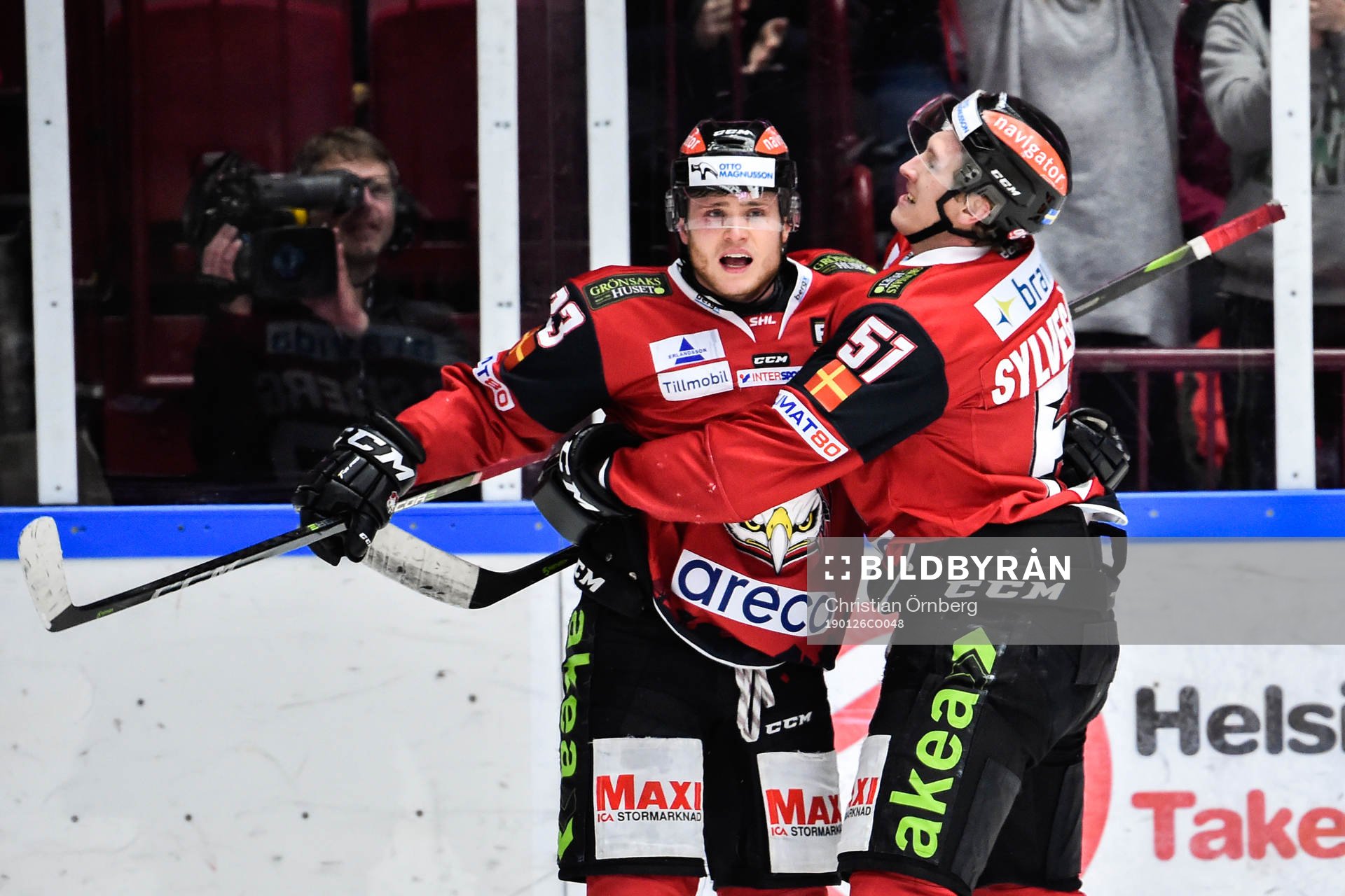Malmö Redhawks Christoffer Forsberg jublar