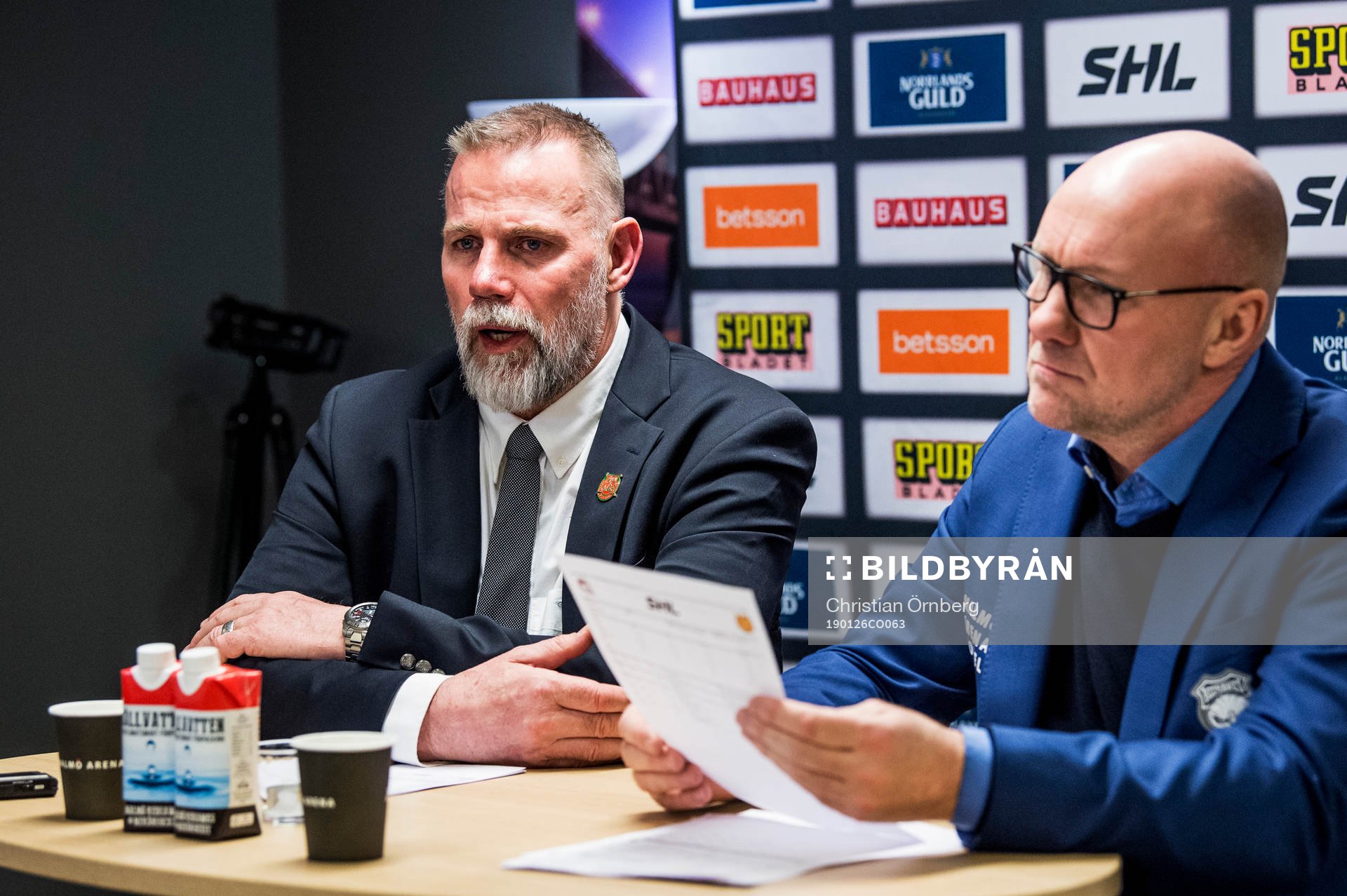 Moras tränare Mats Lusth och Malmö Redhawks tränare