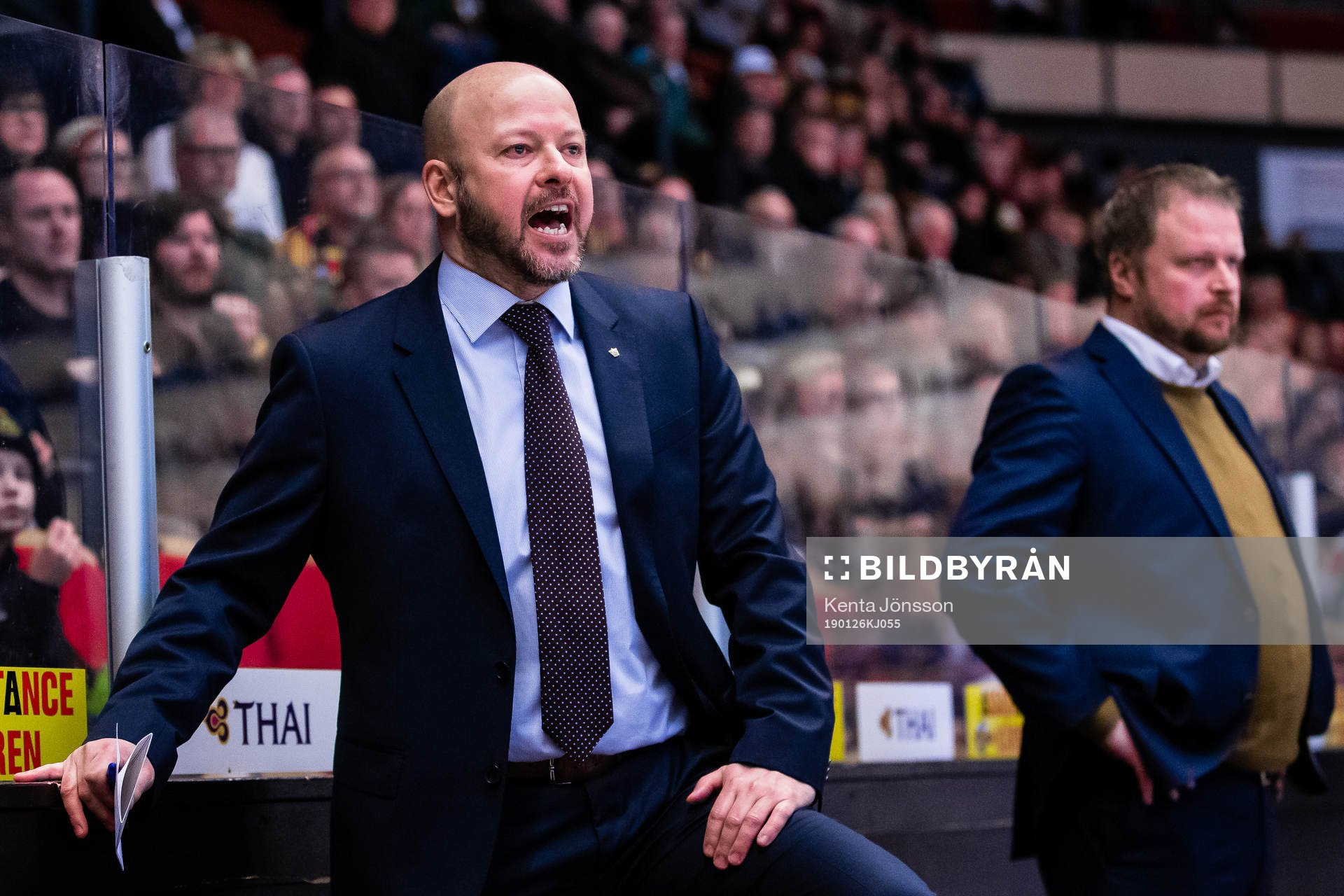 Linköpings tränare Tommy Jonsson reagerar
