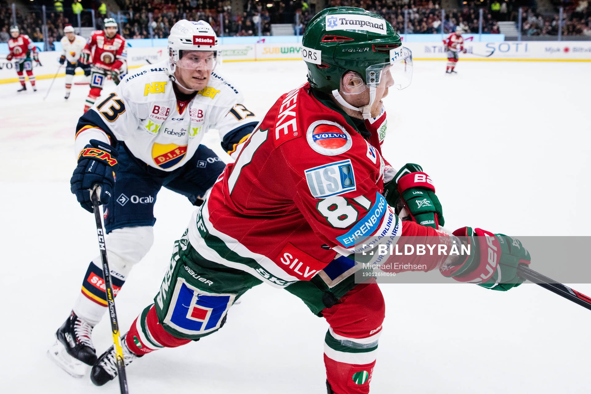 Frölundas Ryan Lasch och Djurgårdens Petteri Wirtanen