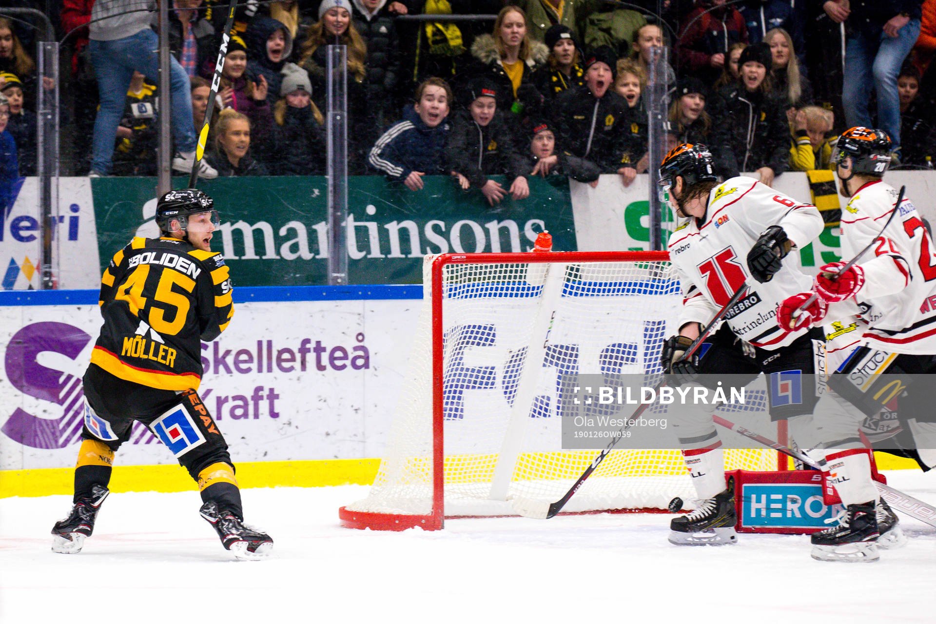 Skellefteås Oscar Möller kvitterar till 2-2 med 0,3