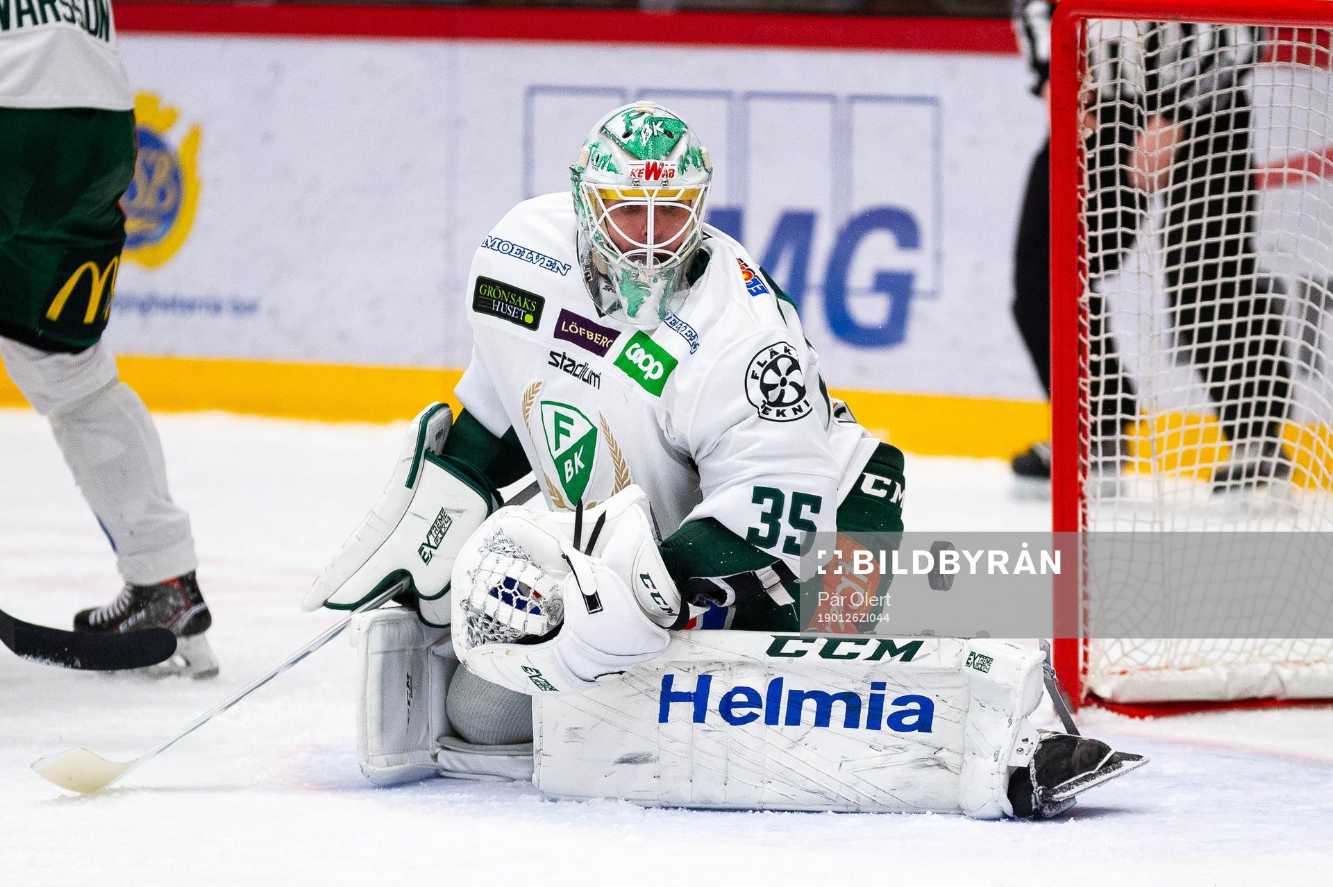 Färjestads målvakt Adam Werner