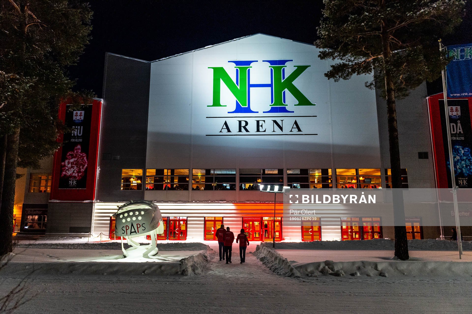 NHK Arena exteriört innan ishockeymatchen i SHL mellan