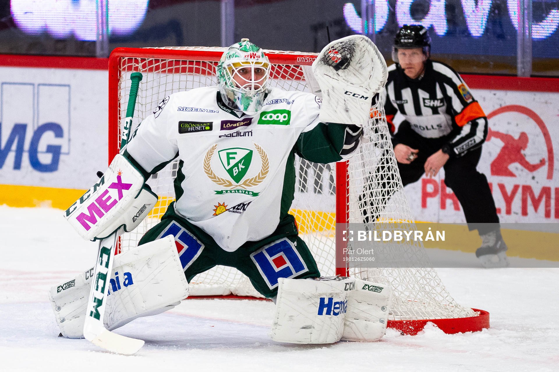 Färjestads målvakt Adam Werner