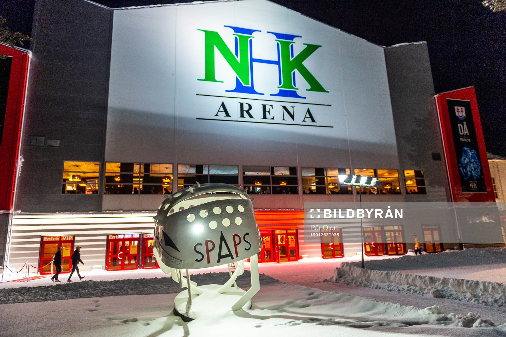 NHK Arena exteriört innan ishockeymatchen i SHL mellan