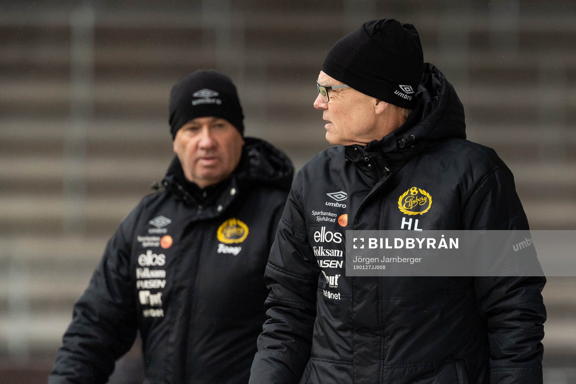 Elfsborgs tränare Hans Lindbom med tränare Tony Lundqvist