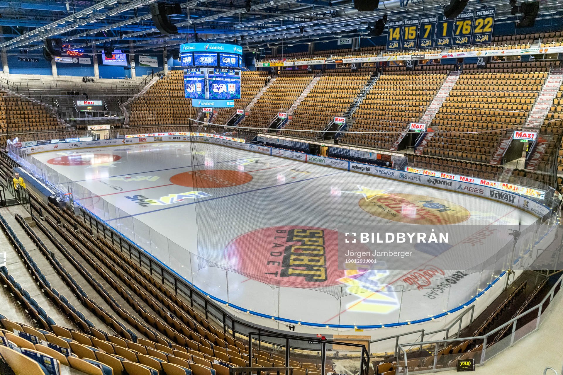 Interiör i Kinnarps arena