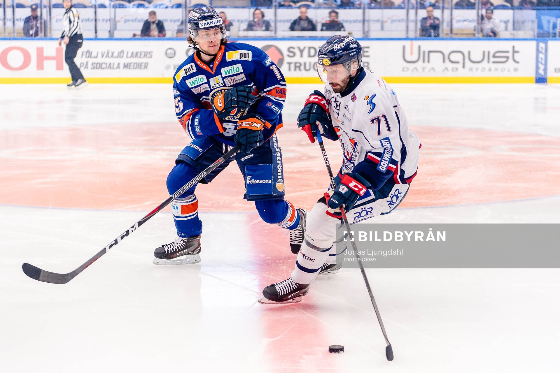 Växjös Dominik Bokk och Linköpings Daniel Olsson-Trkulja