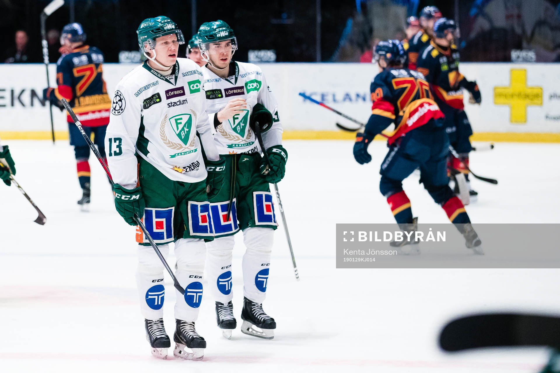 Färjestads Daniel Viksten deppar med Michael Lindqvist