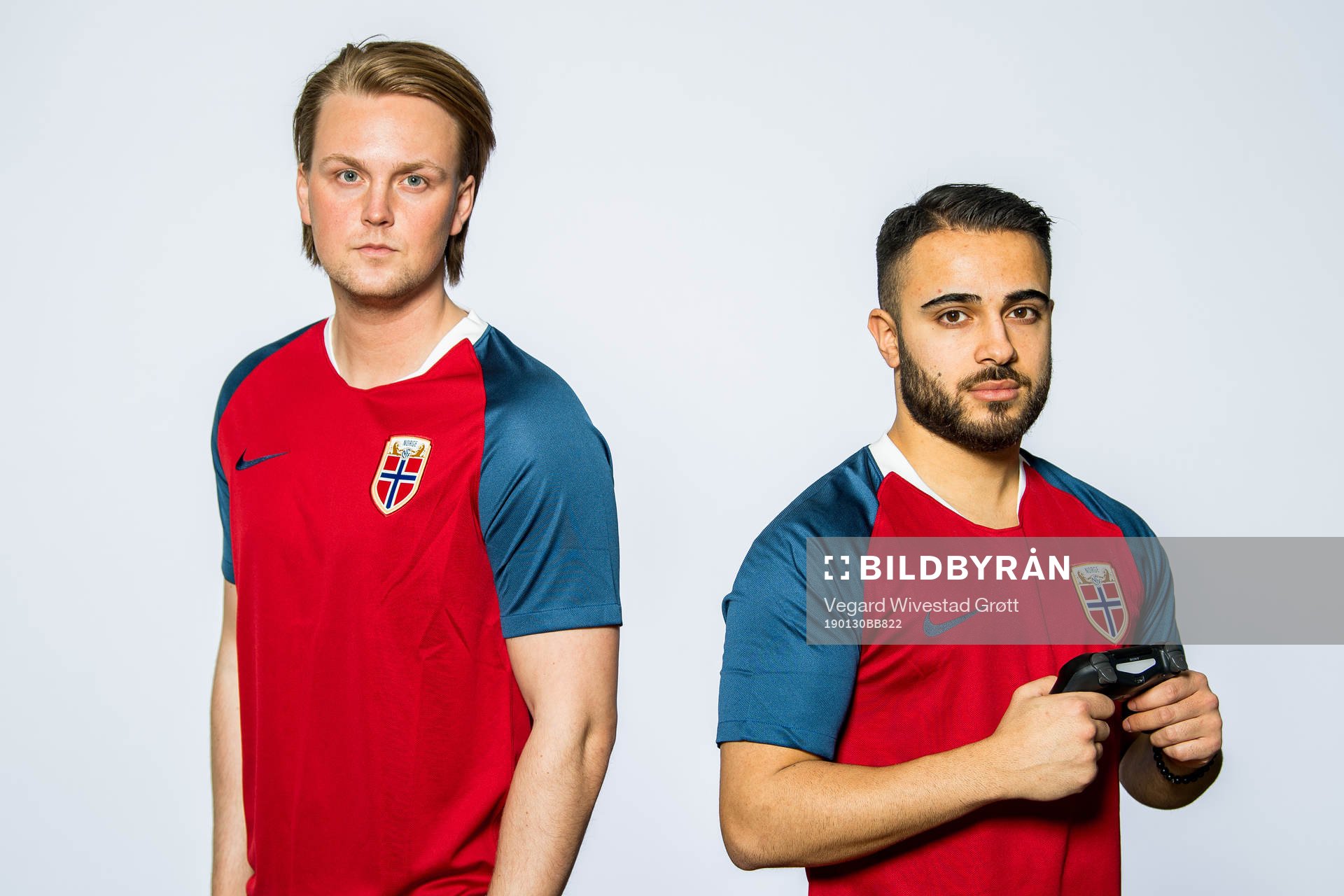 Sondre Pedersen Voktor and Arkan Resul of Norway pose for a