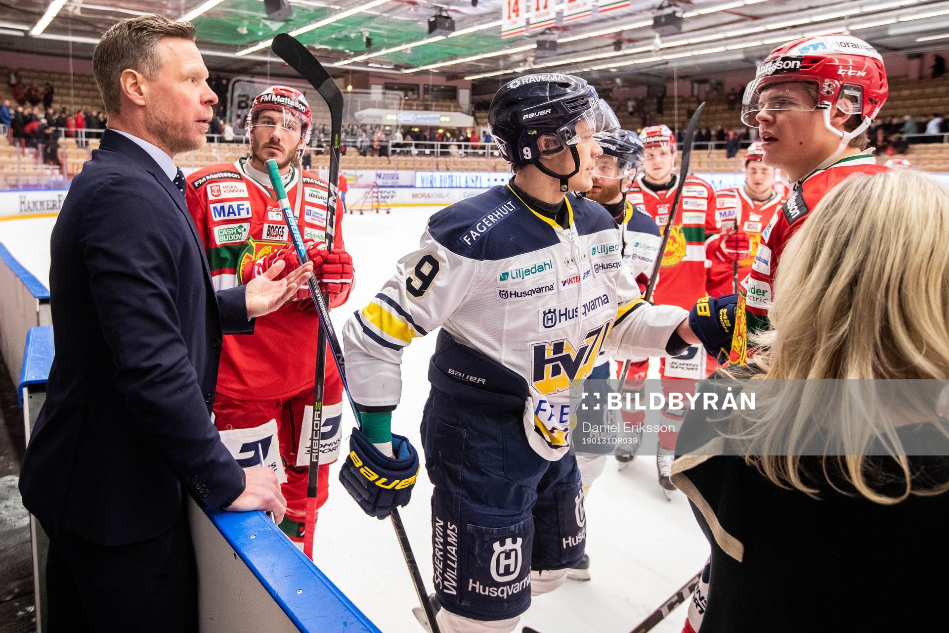s assisterande tränare Nicklas Rahm och Moras Erlend