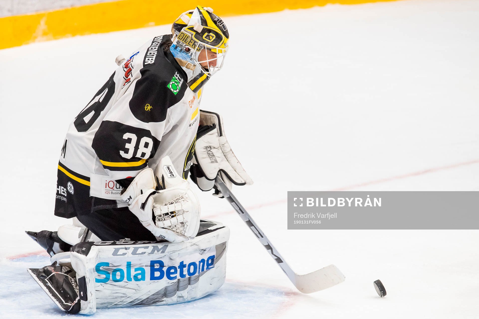 Goaltender Henrik Holm of Stavanger Oilers