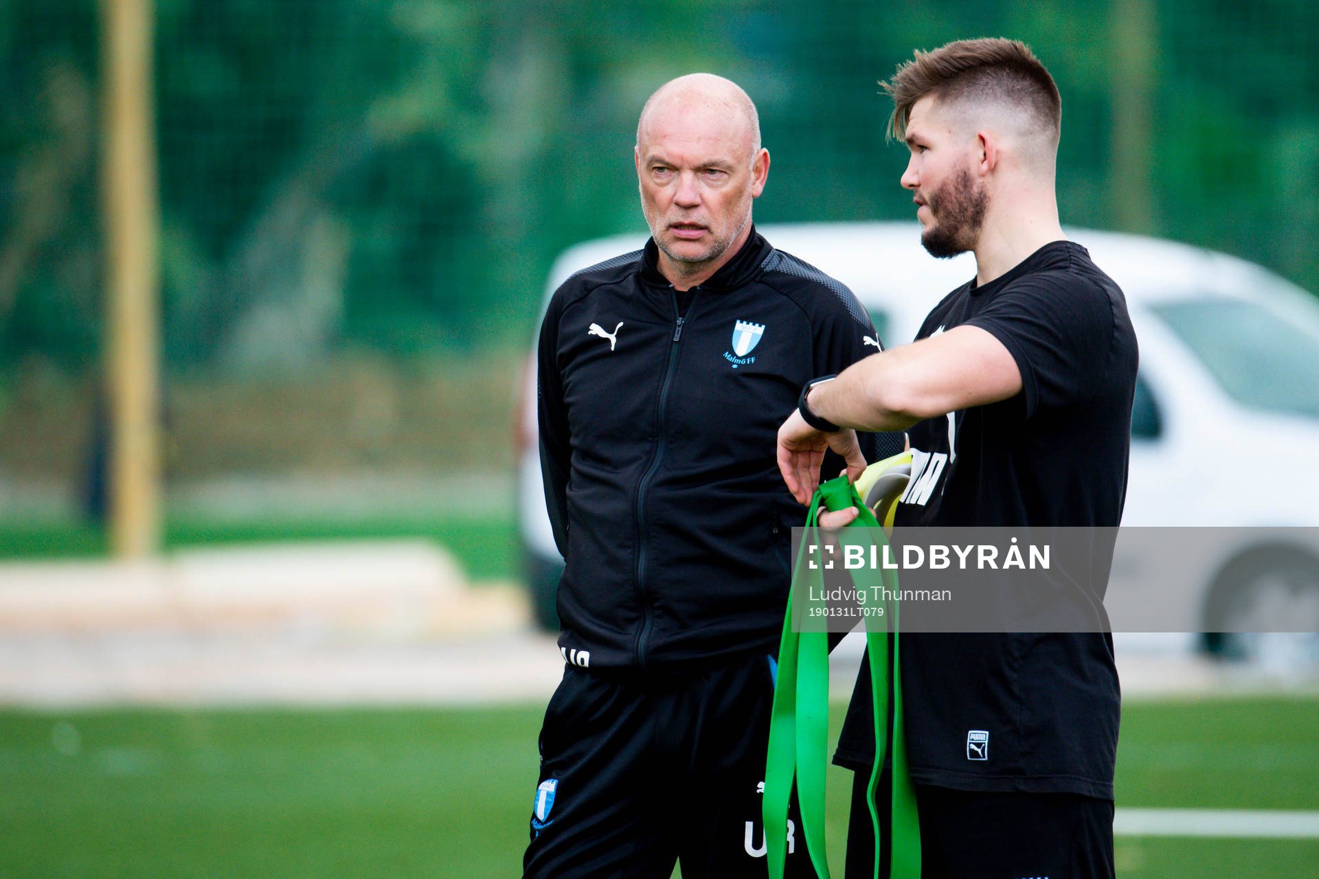 Tränare Uwe Rösler  och fystränare Jamie Mackay