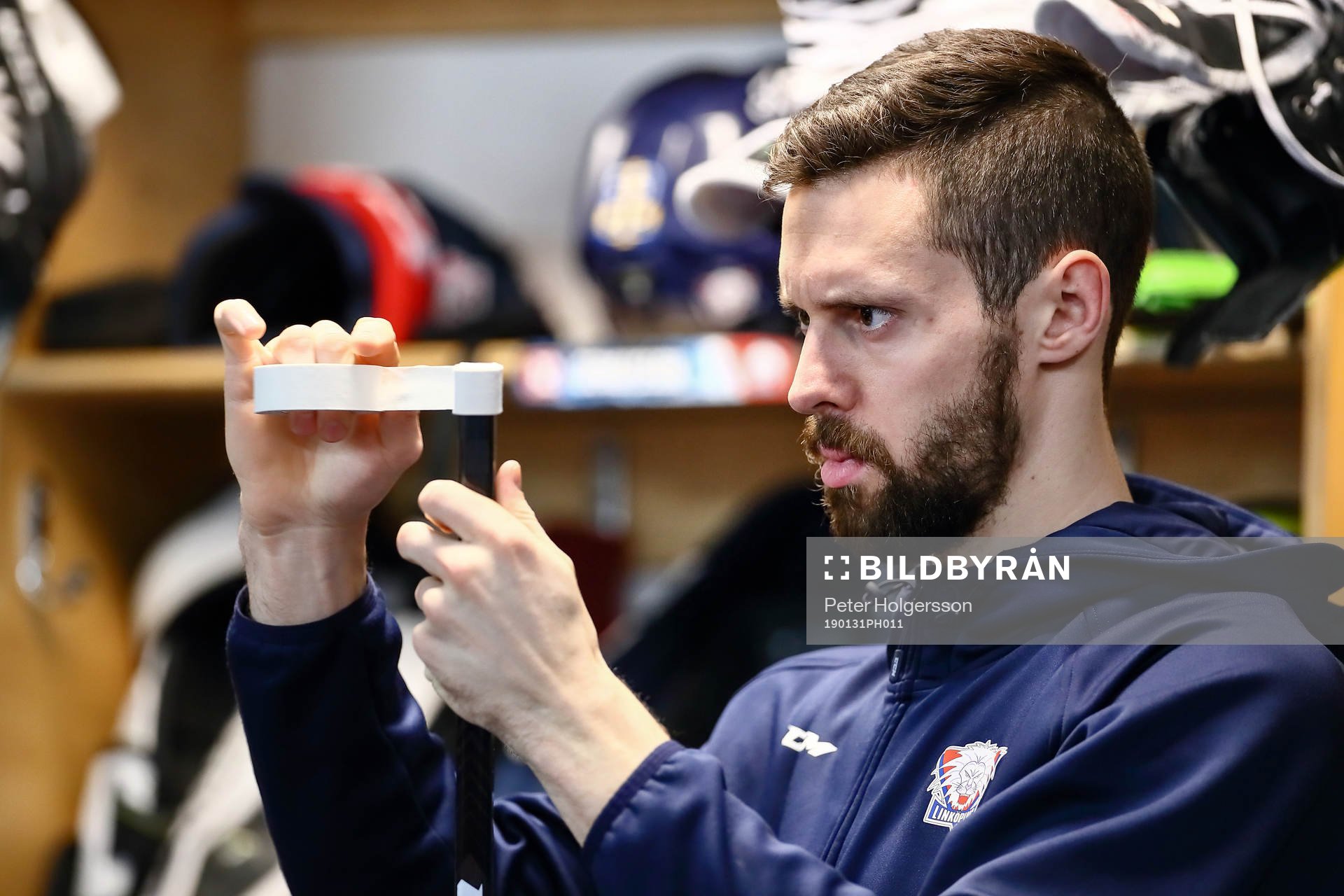 Linköpings James Wright ishockeymatchen i SHL mellan