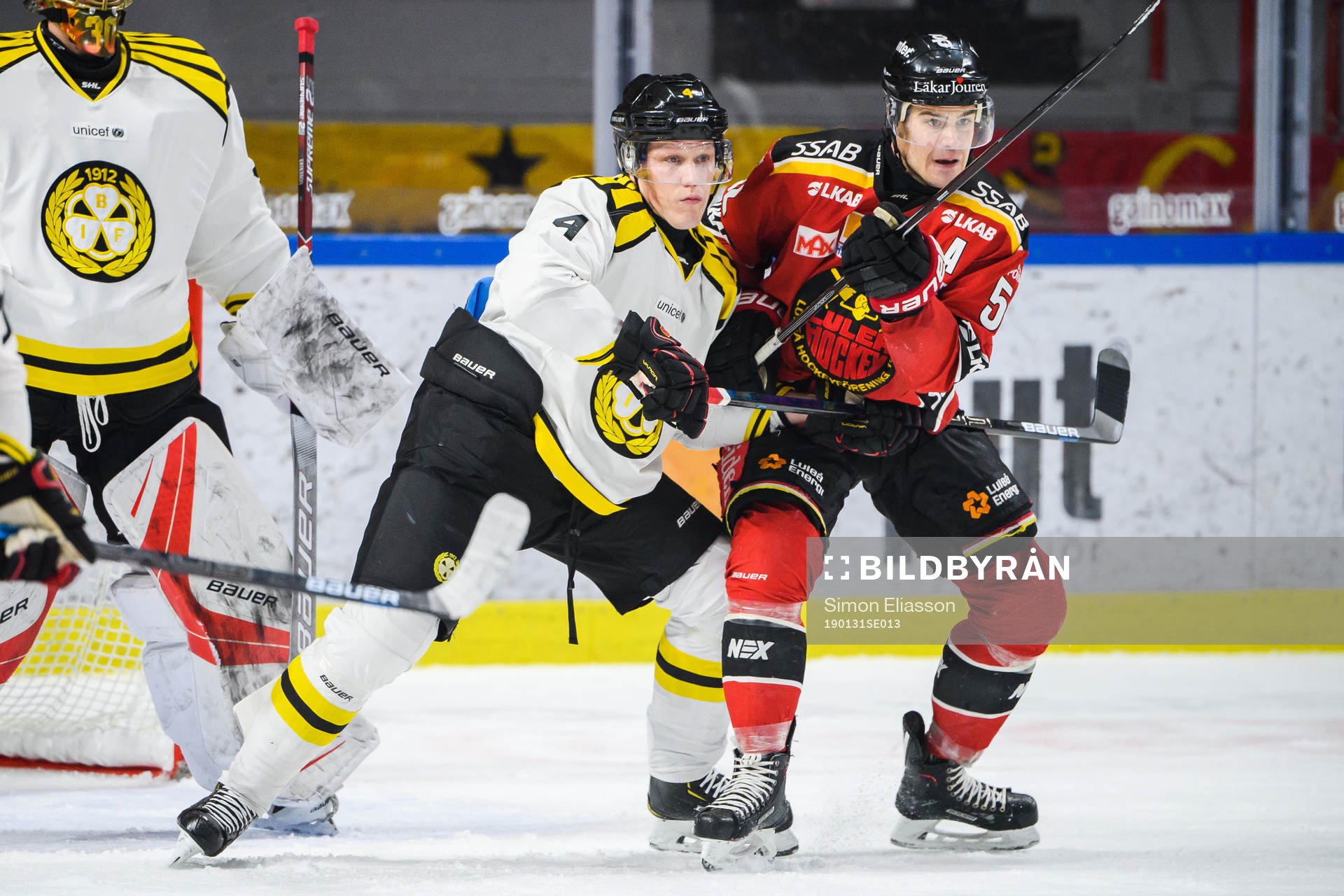 Brynäs Niclas Lundgren och Luleås Karl Fabricius