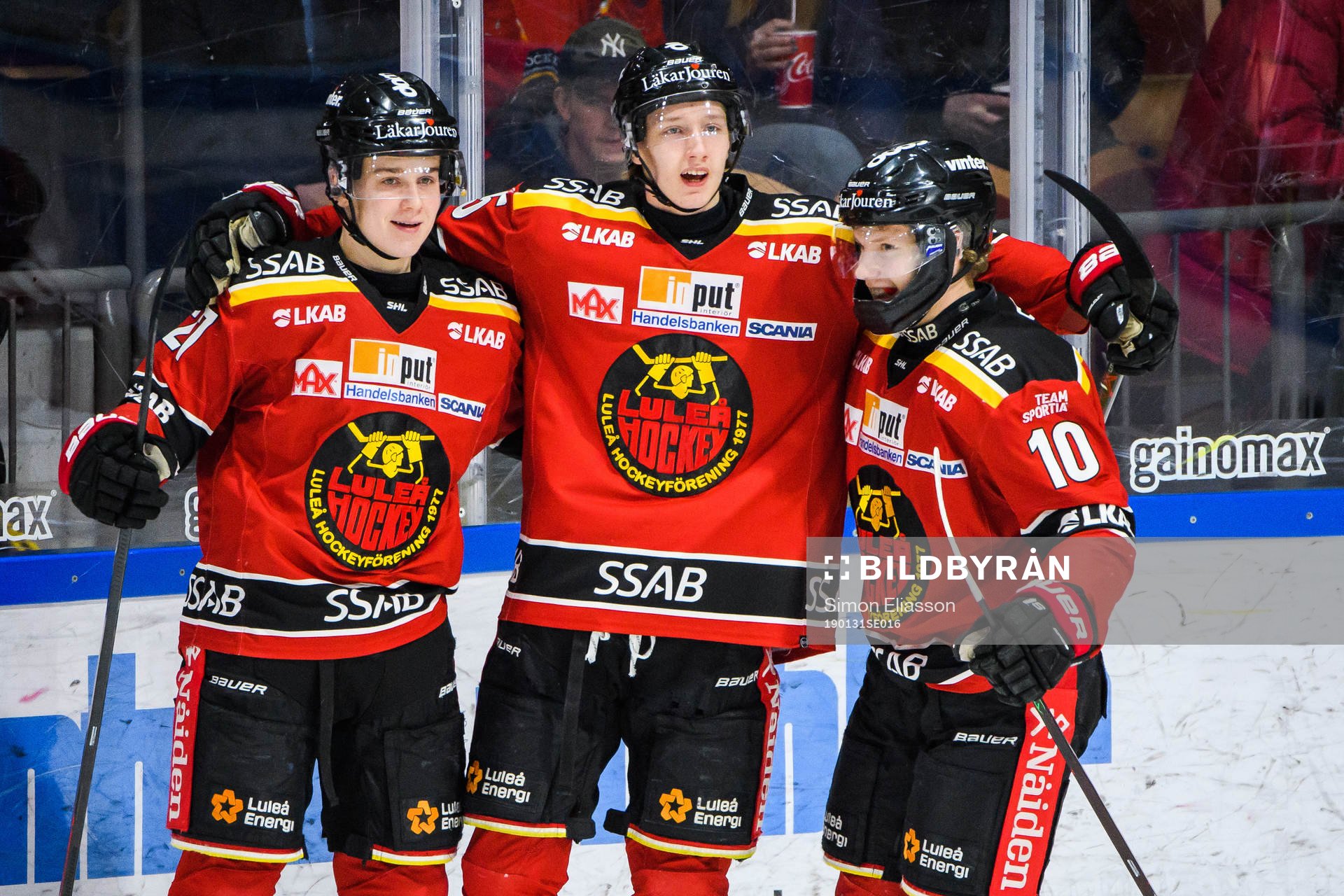 Luleås Nils Lundkvist, Einar Emanuelsson och Carl Mattsson