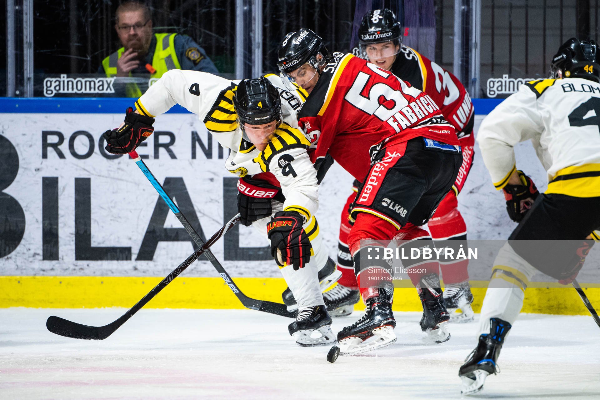 Brynäs Niclas Lundgren och Luleås Karl Fabricius