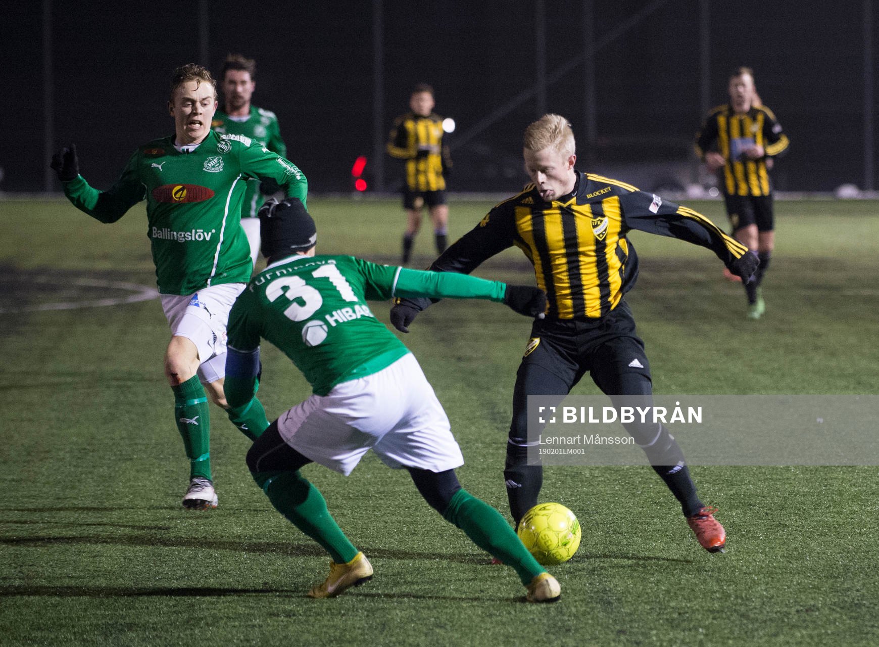 IFK Hässleholms Joel Andersson i träningsmatchen mellan
