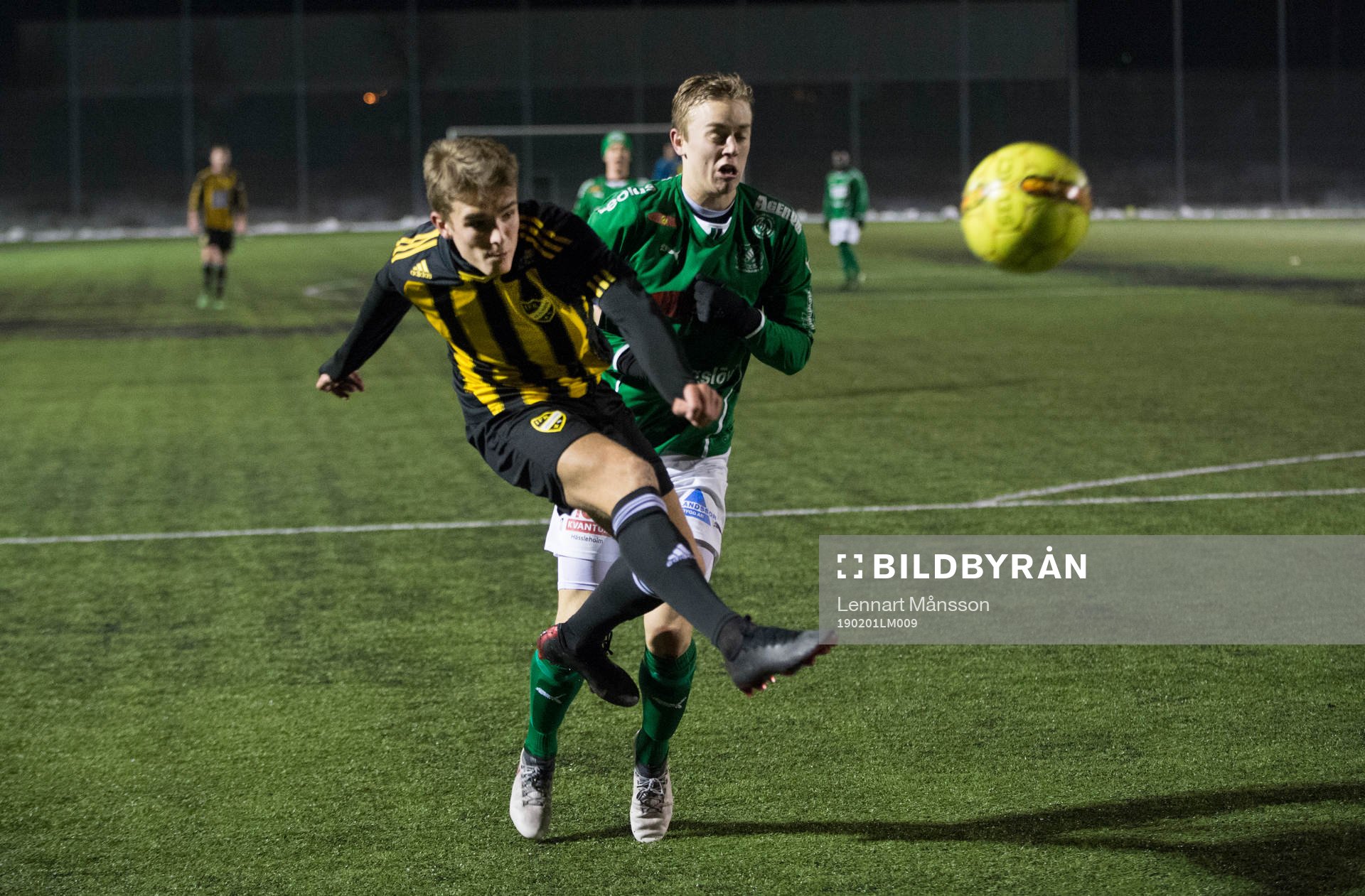 IFK Hässleholms Elliot Nilsson  i träningsmatchen mellan