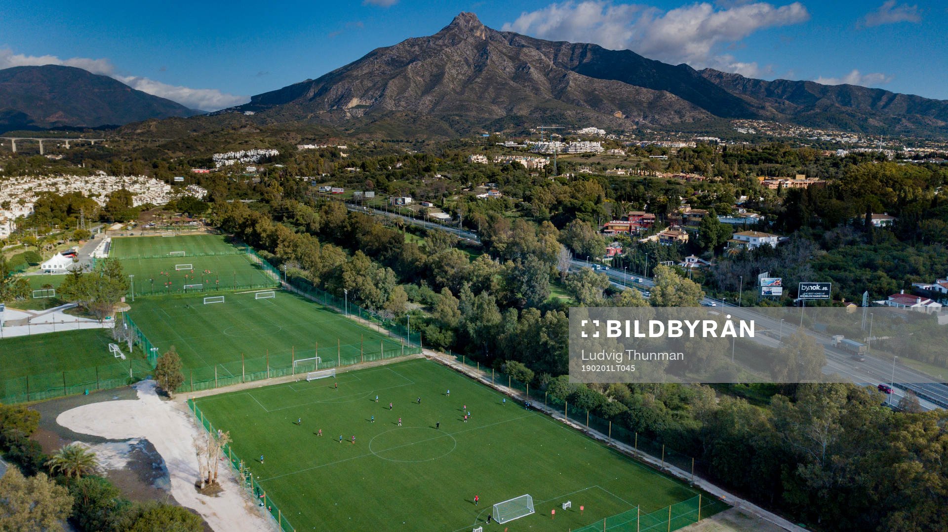 Översiktsbild över träningsanläggningen för Malmö FFs