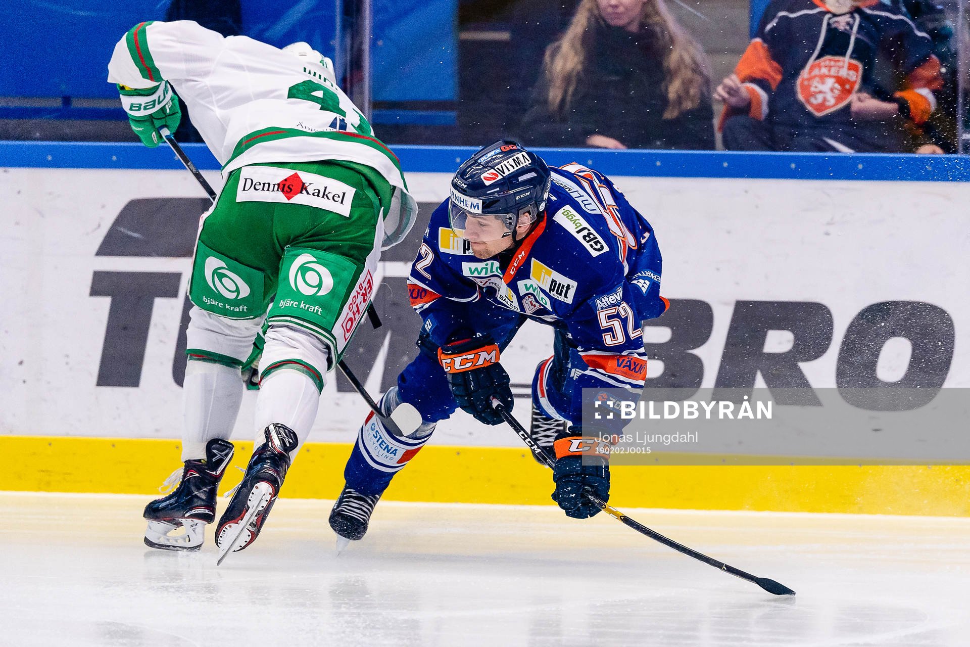 Växjös Arvid Lundberg  faller