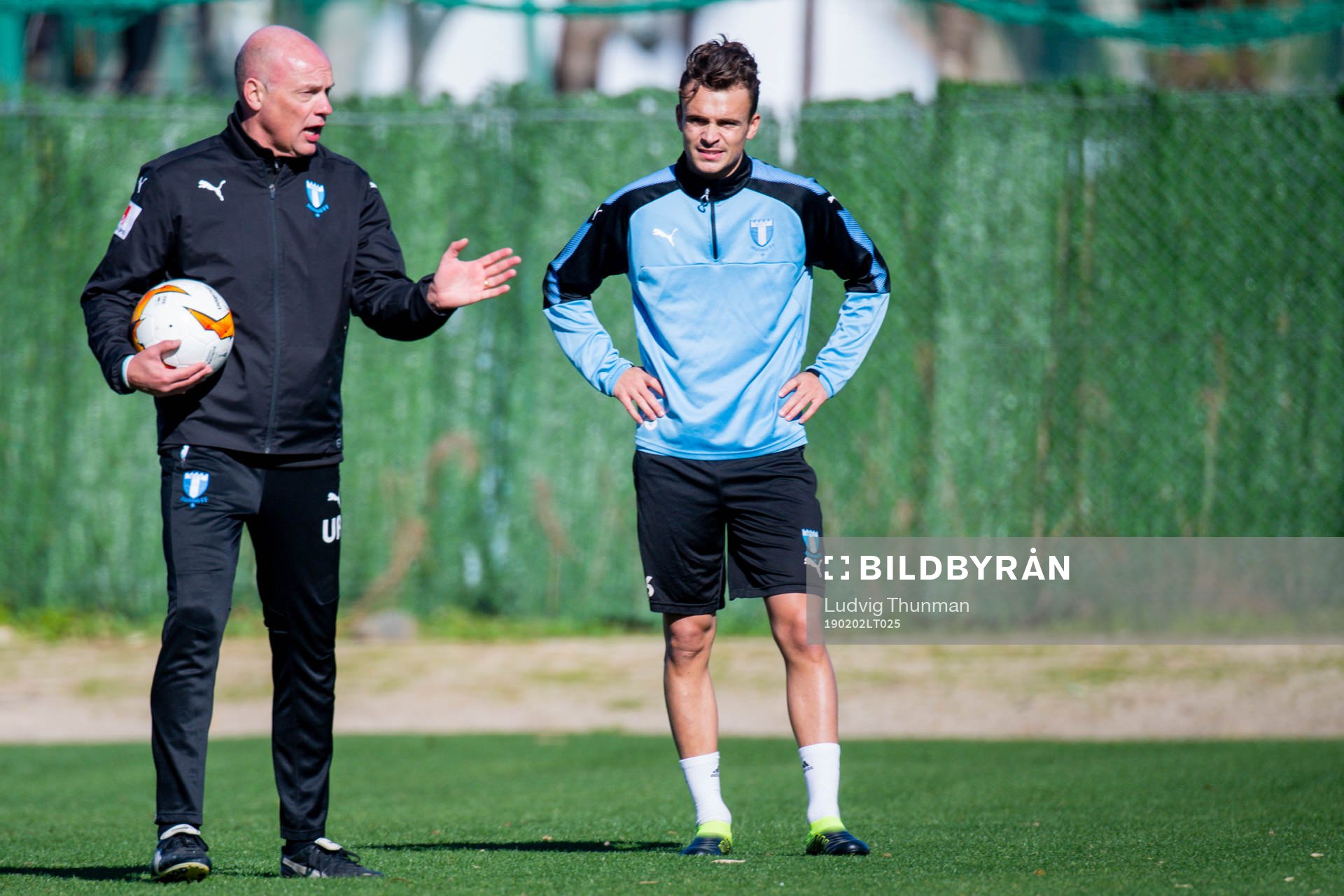 Tränare Uwe Rösler och Andreas Vindheim nder Malmö FFs