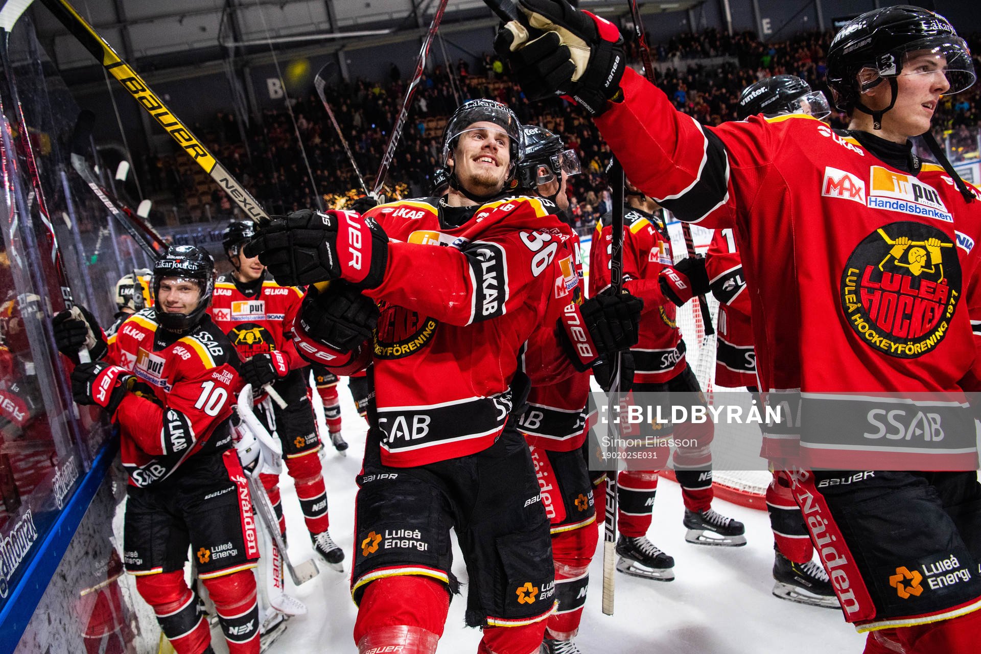Luleås Einar Emanuelsson, Emil Larsson och Isac