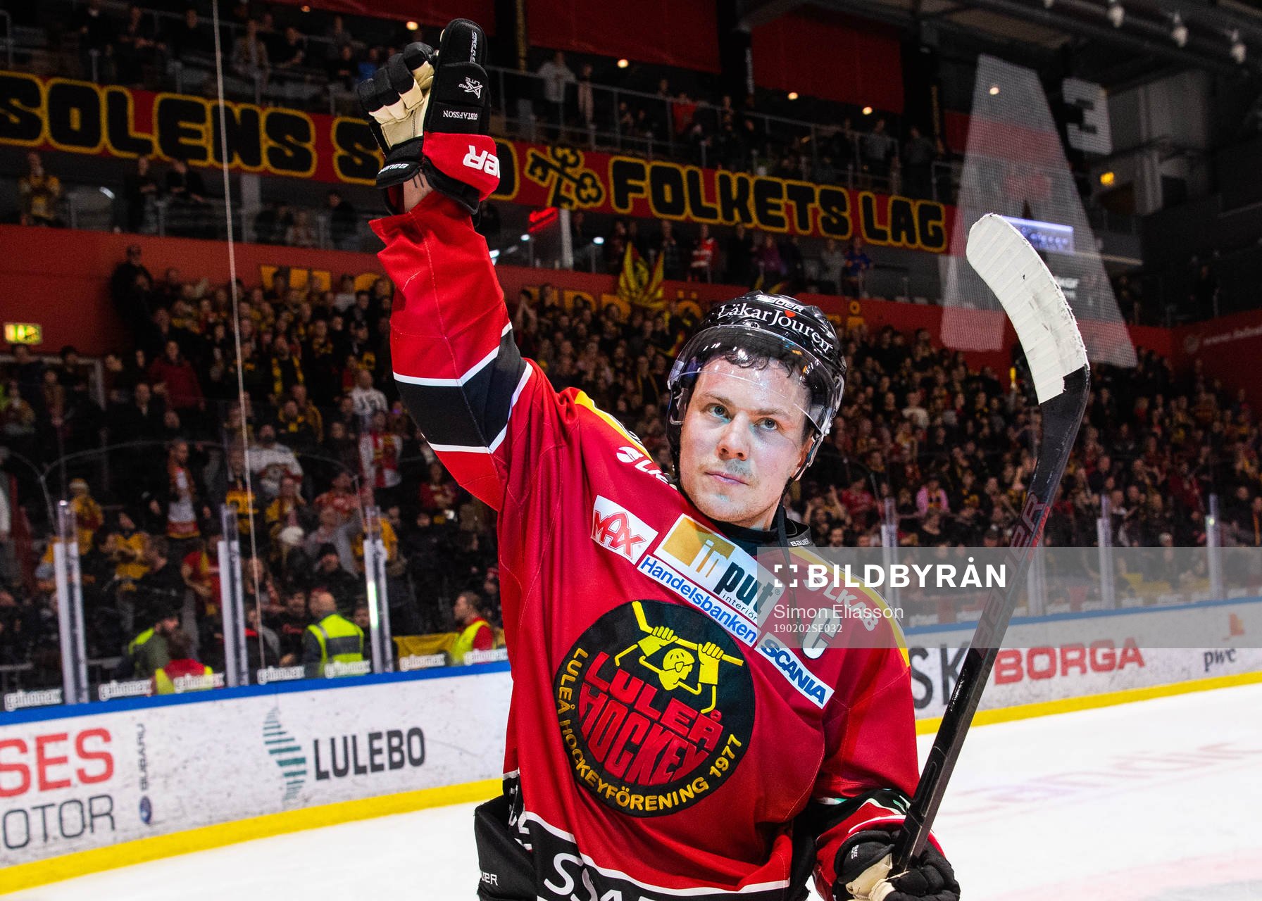 Luleås Erik Gustafsson jublar