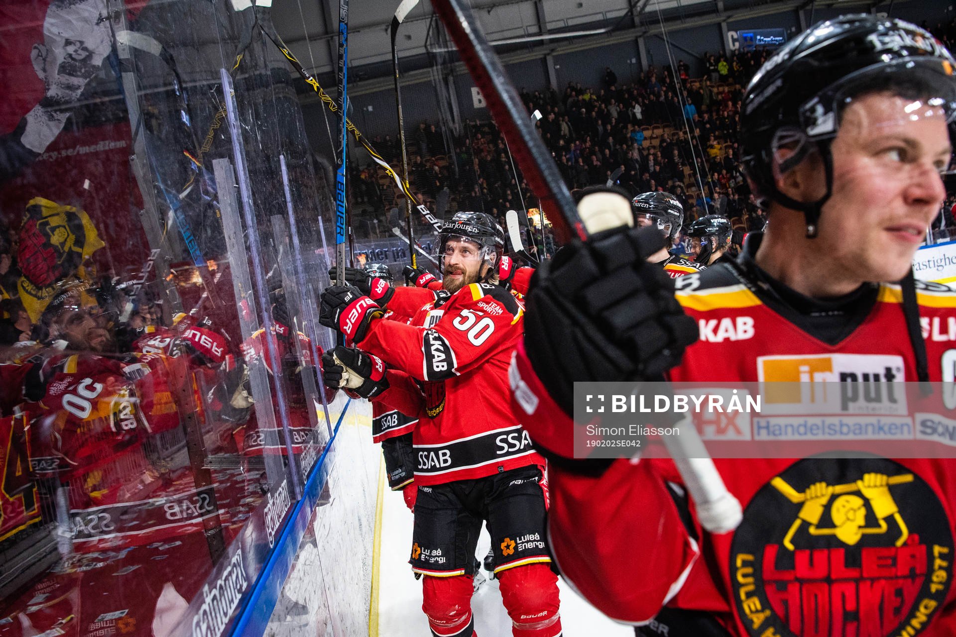 Luleås Daniel Sondell och Erik Gustafsson jublar