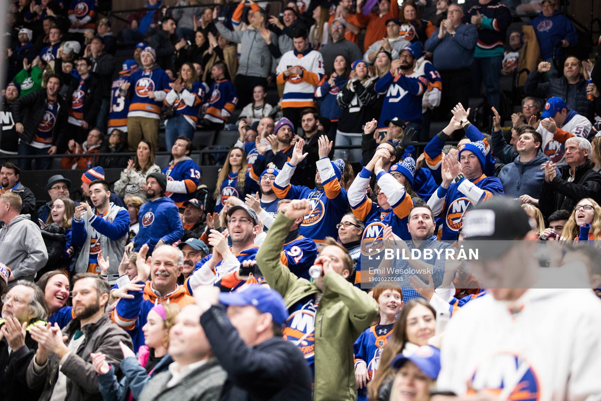 Spectators in the stands