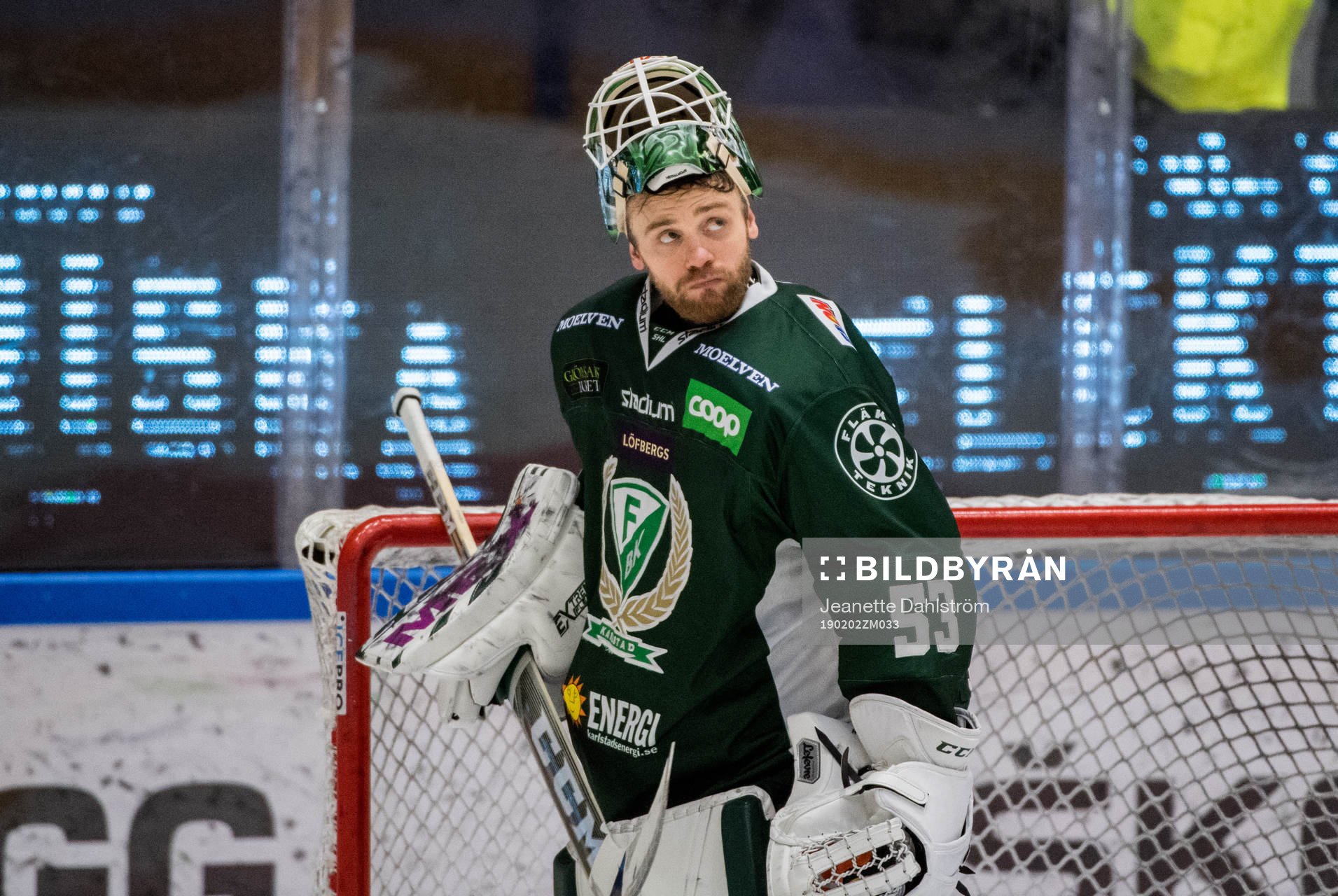 Färjestads målvakt Markus Svensson