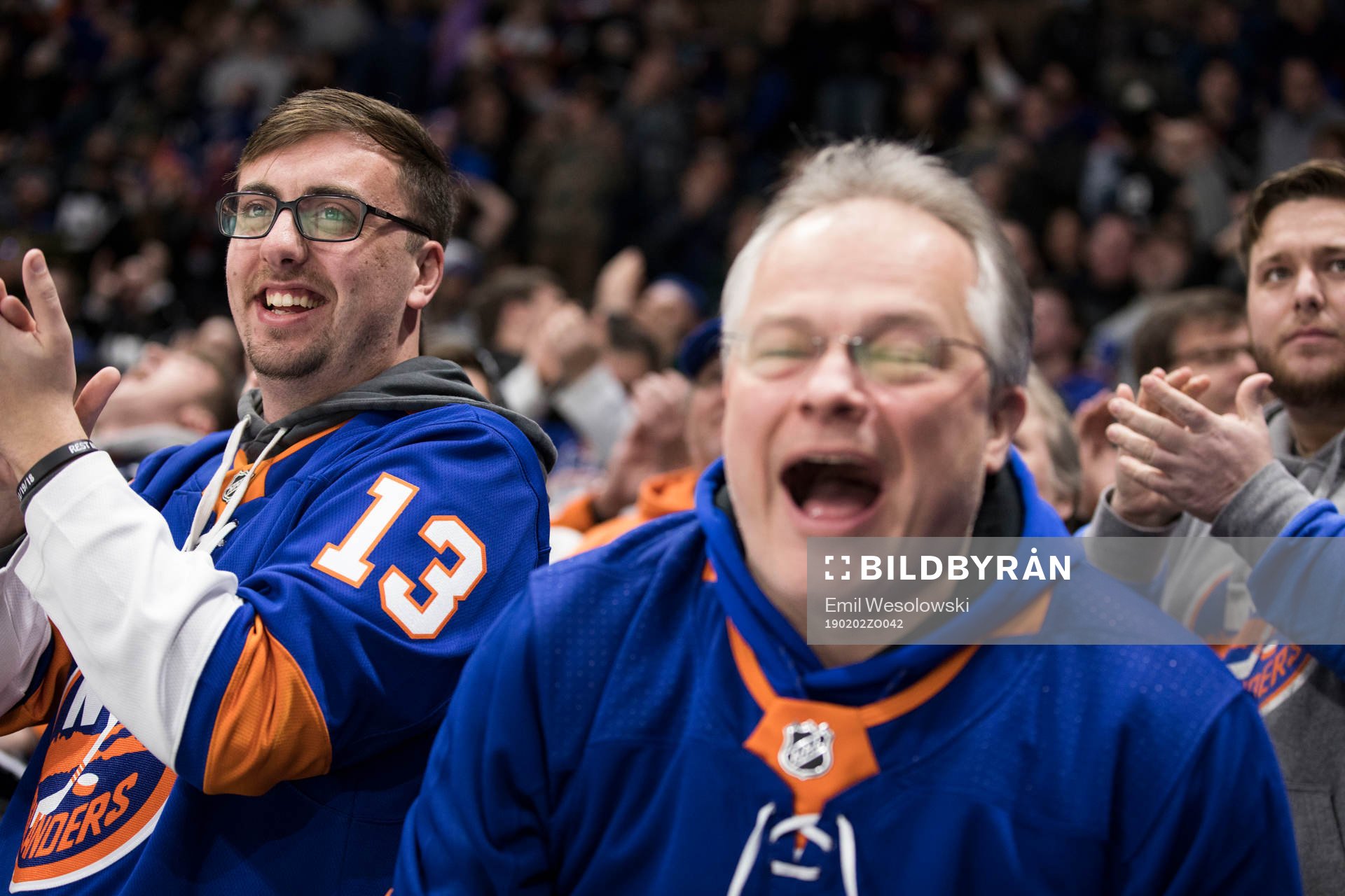 Spectators in the stands