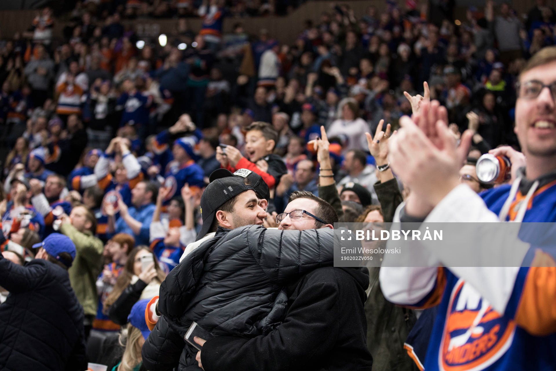Spectators in the stands