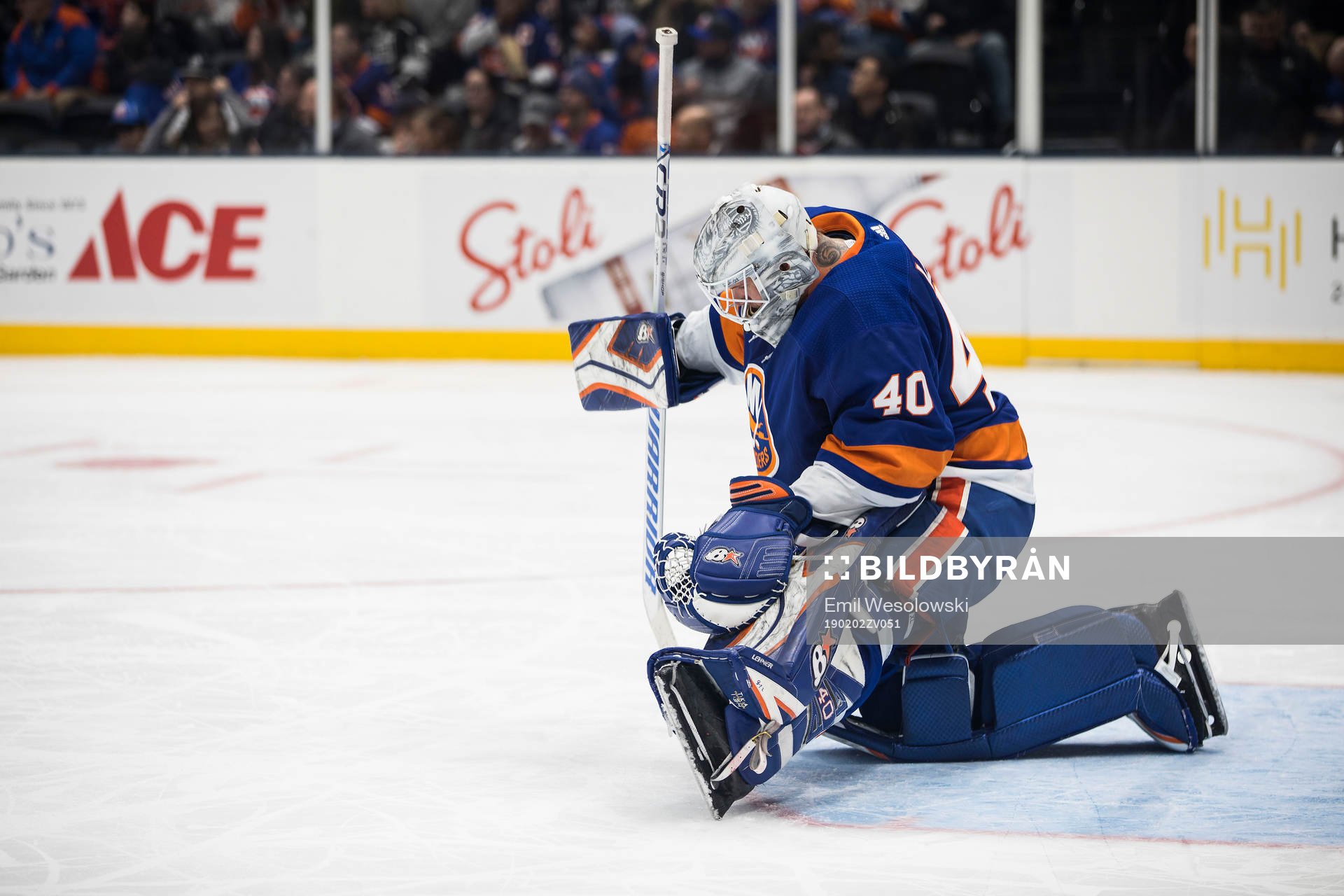 Goalkeeper Robin Lehner of New York Islanders