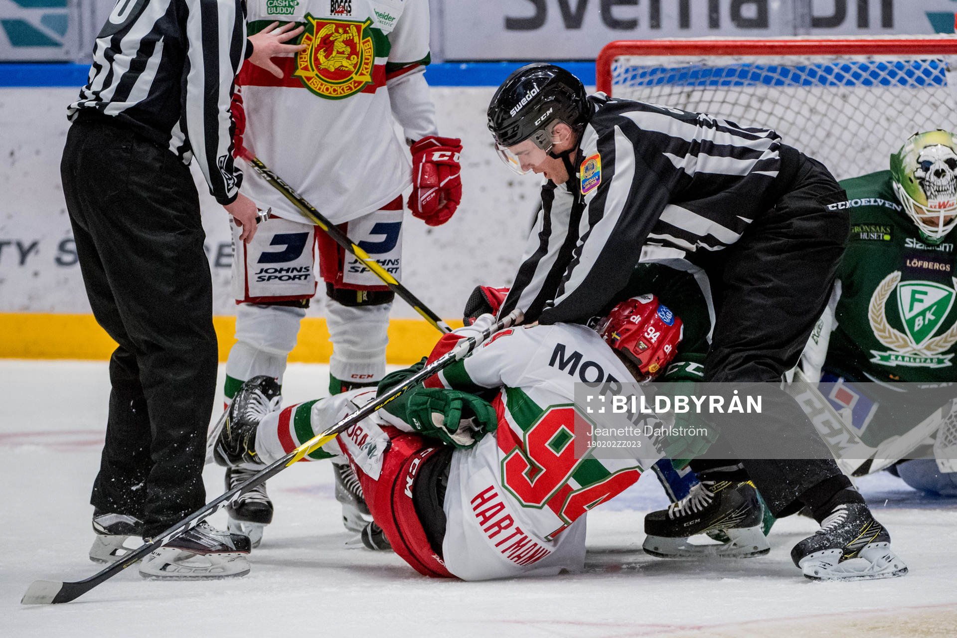 Moras Sebastian Hartmann i bråk med Färjestads Johan