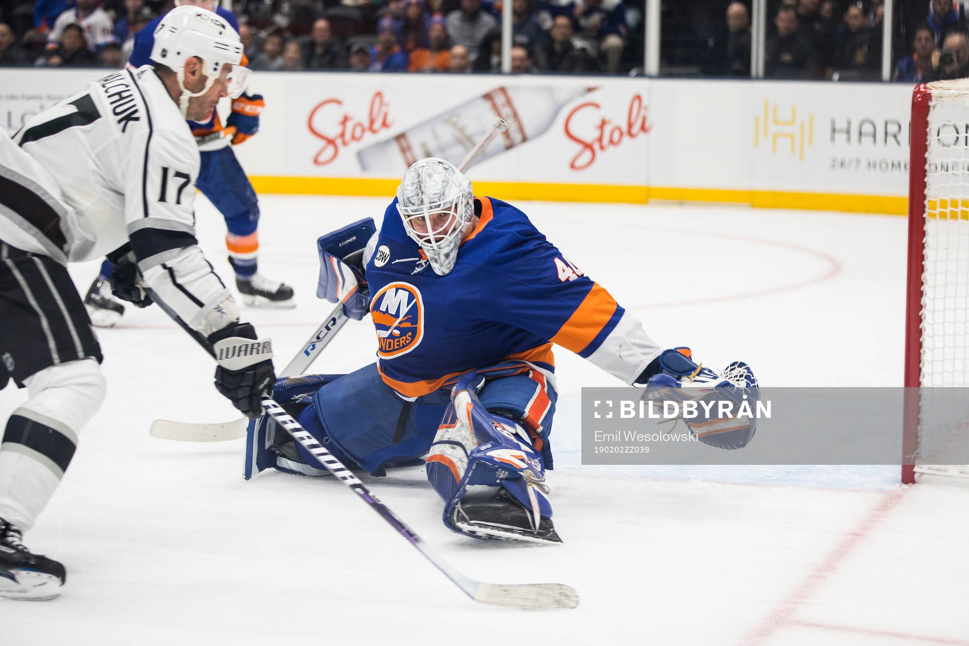Goalkeeper Robin Lehner of New York Islanders