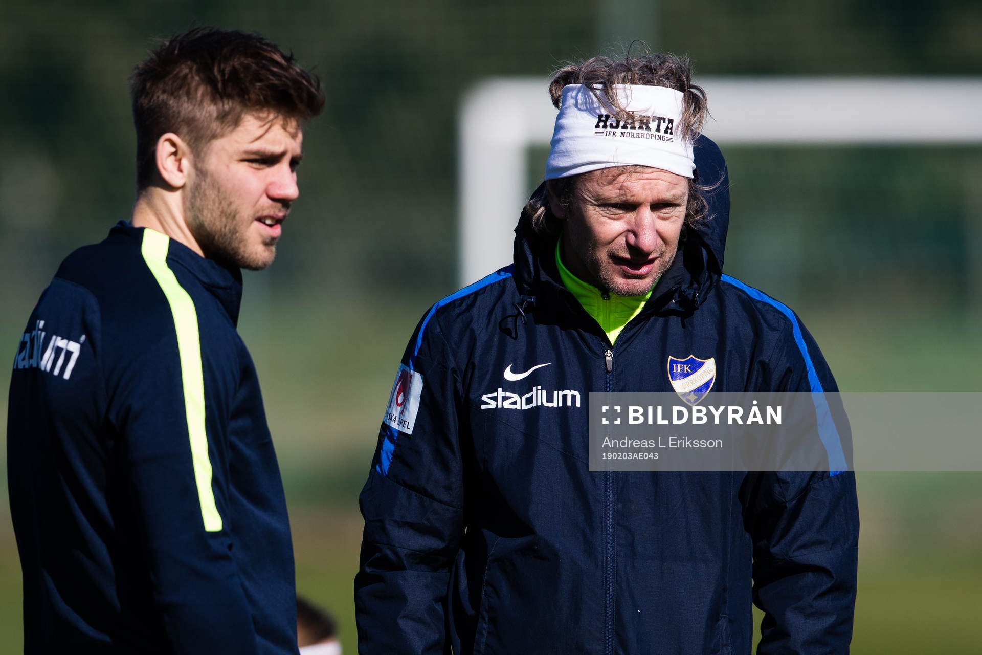 Christoffer Nyman och players manager Mikael Hansson