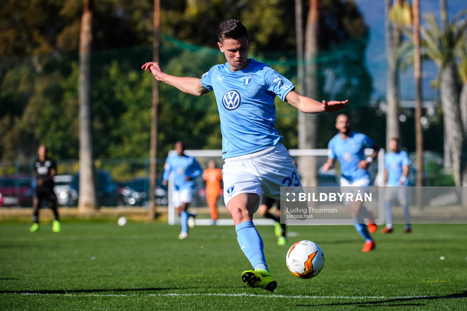 Marcus Antonsson of Malmö FF next to the bench