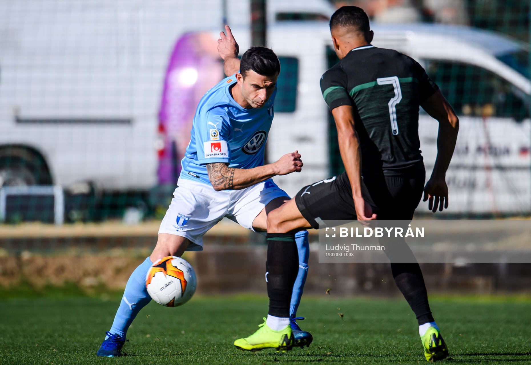 Behrang Safari of Malmö FF and Wanderson Campos Sousa