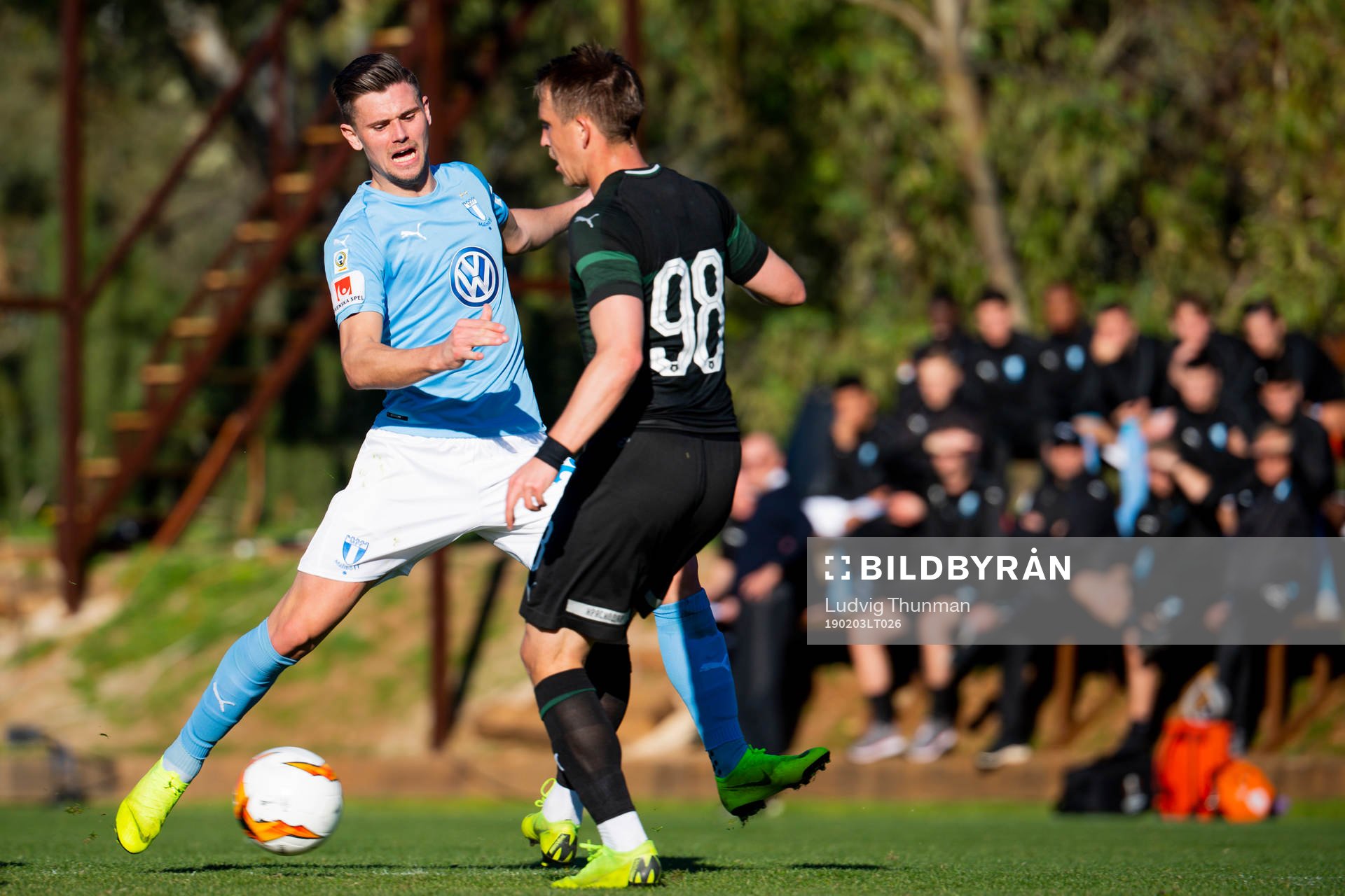 Marcus Antonsson of Malmö FF and Sergei Petrov of Krasnodar