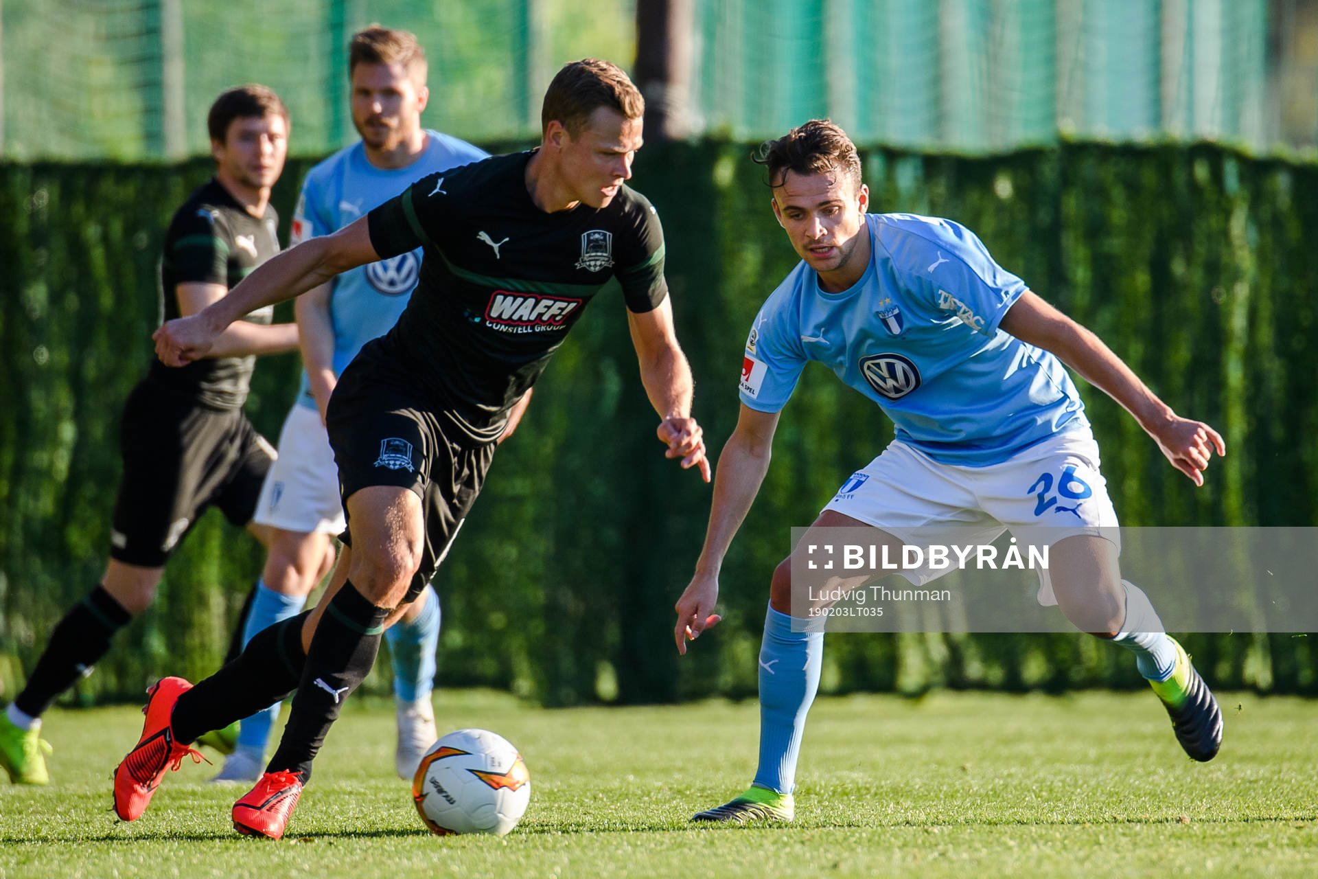 Viktor Claesson of Krasnodar and Andreas Vindheim of Malmö