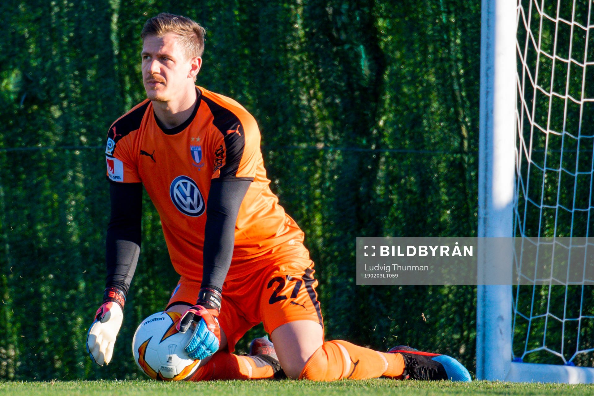 Goalkeeper Johan Dahlin of Malmö FF