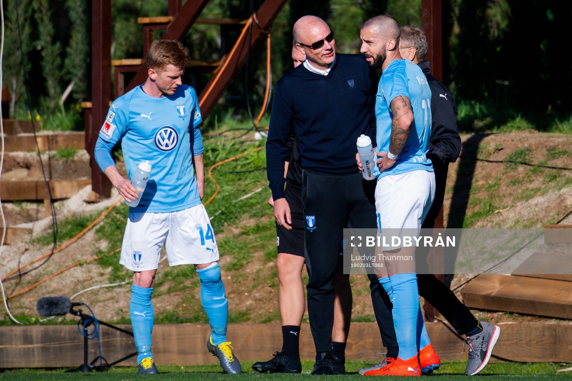 Uwe Rösler, head coach and Guillermo Molins of Malmö FF