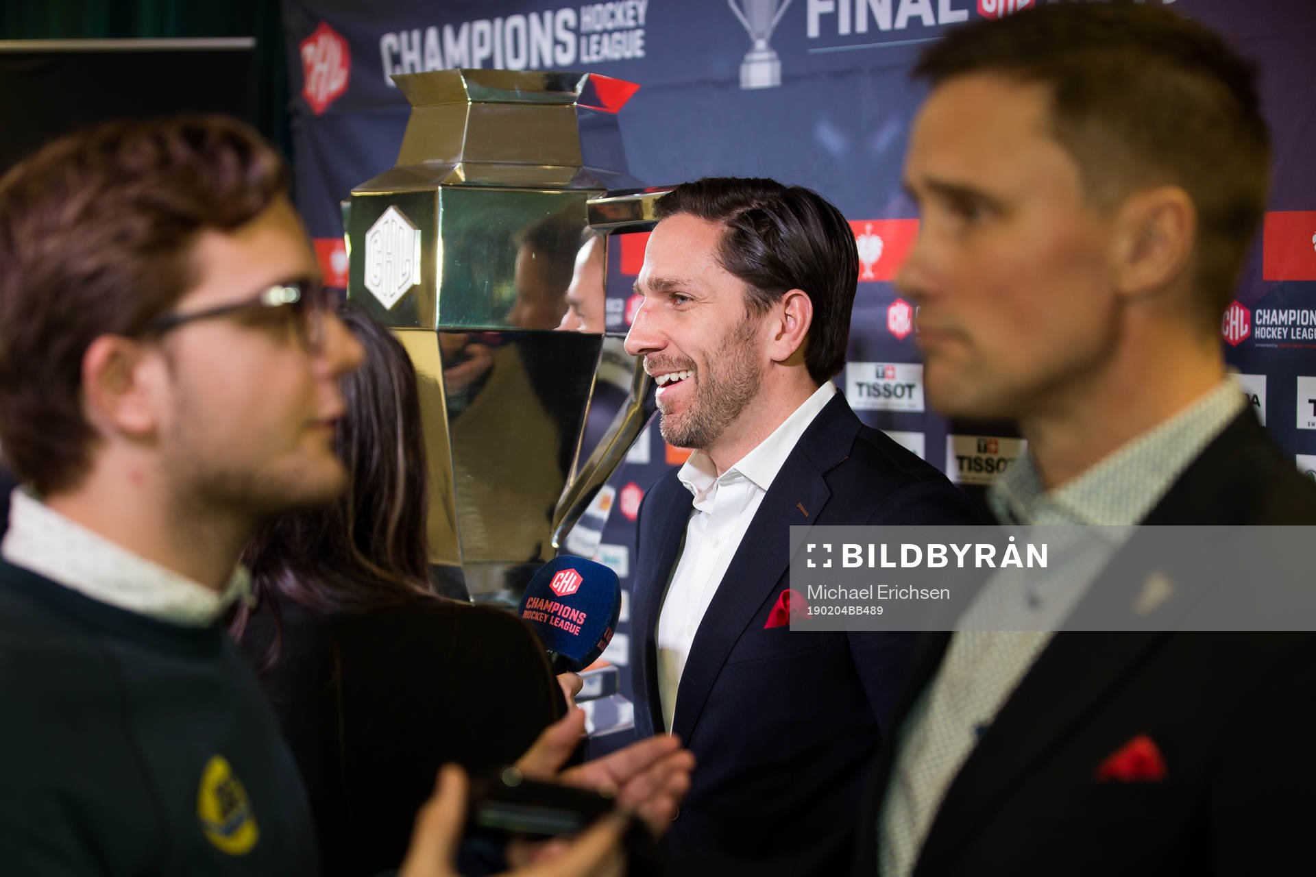 Frölundas captain Joel Lundqvist and head coach Roger