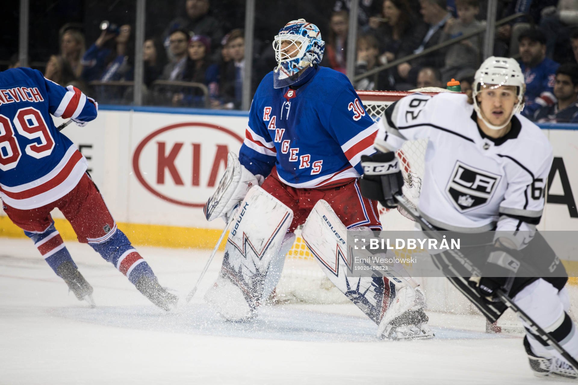 Goaltender Henrik Lundqvist and Carl Hagelin
