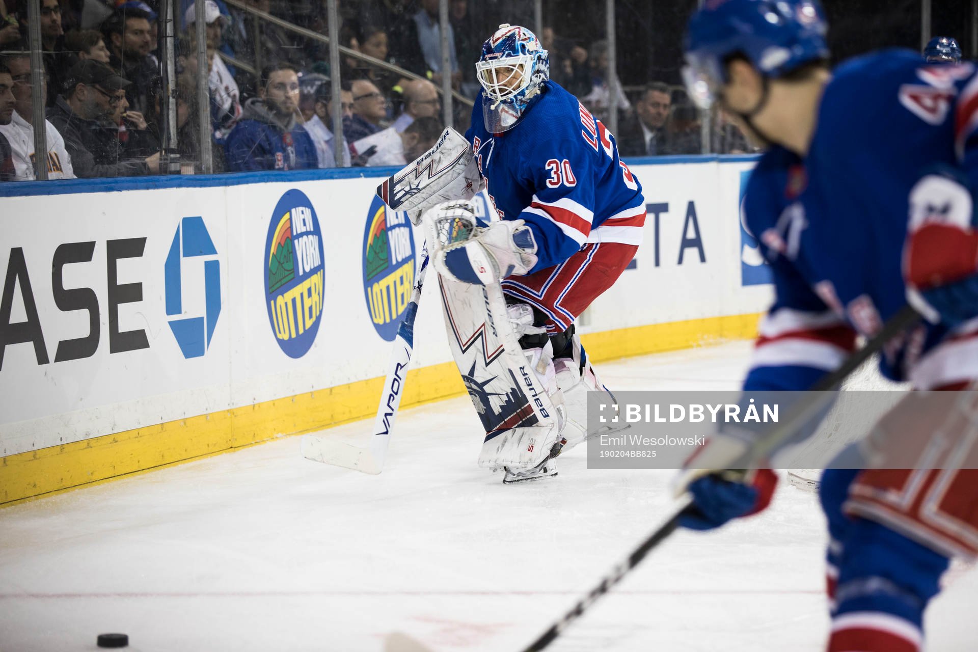 Goaltender Henrik Lundqvist and Neal Pionk