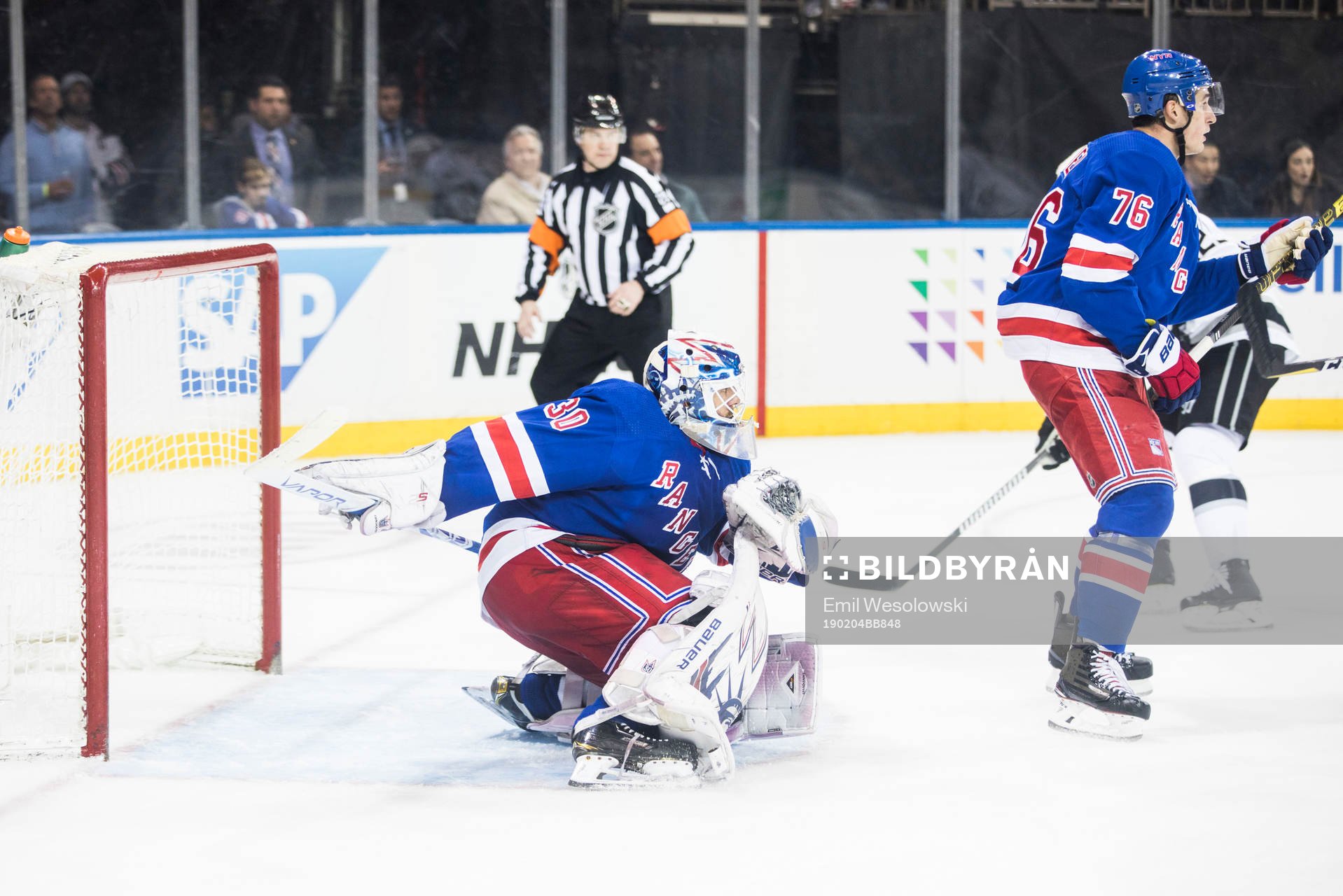 Goaltender Henrik Lundqvist, and Brady Skjei