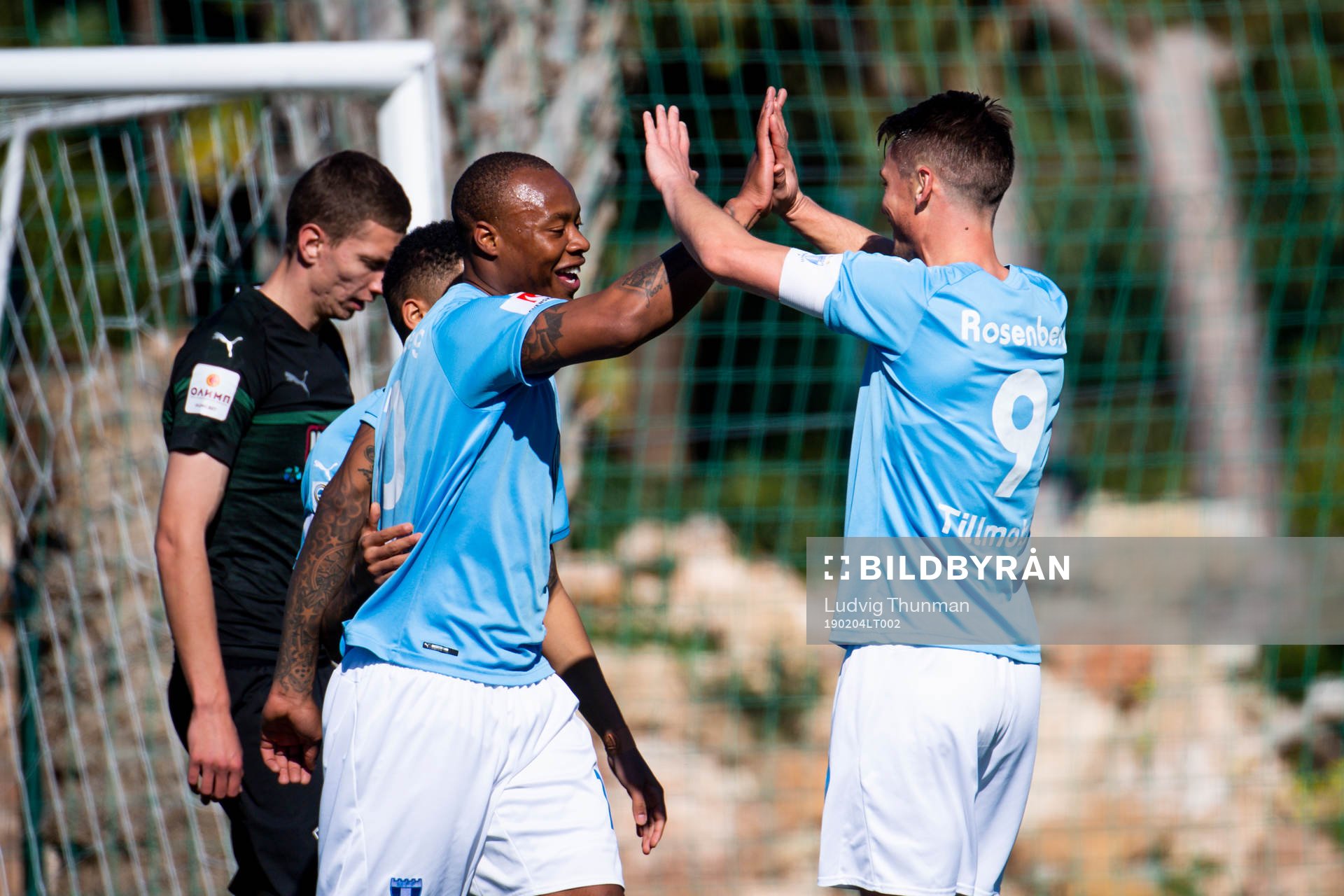 Carlos Strandberg and Markus Rosenberg of Malmö FF