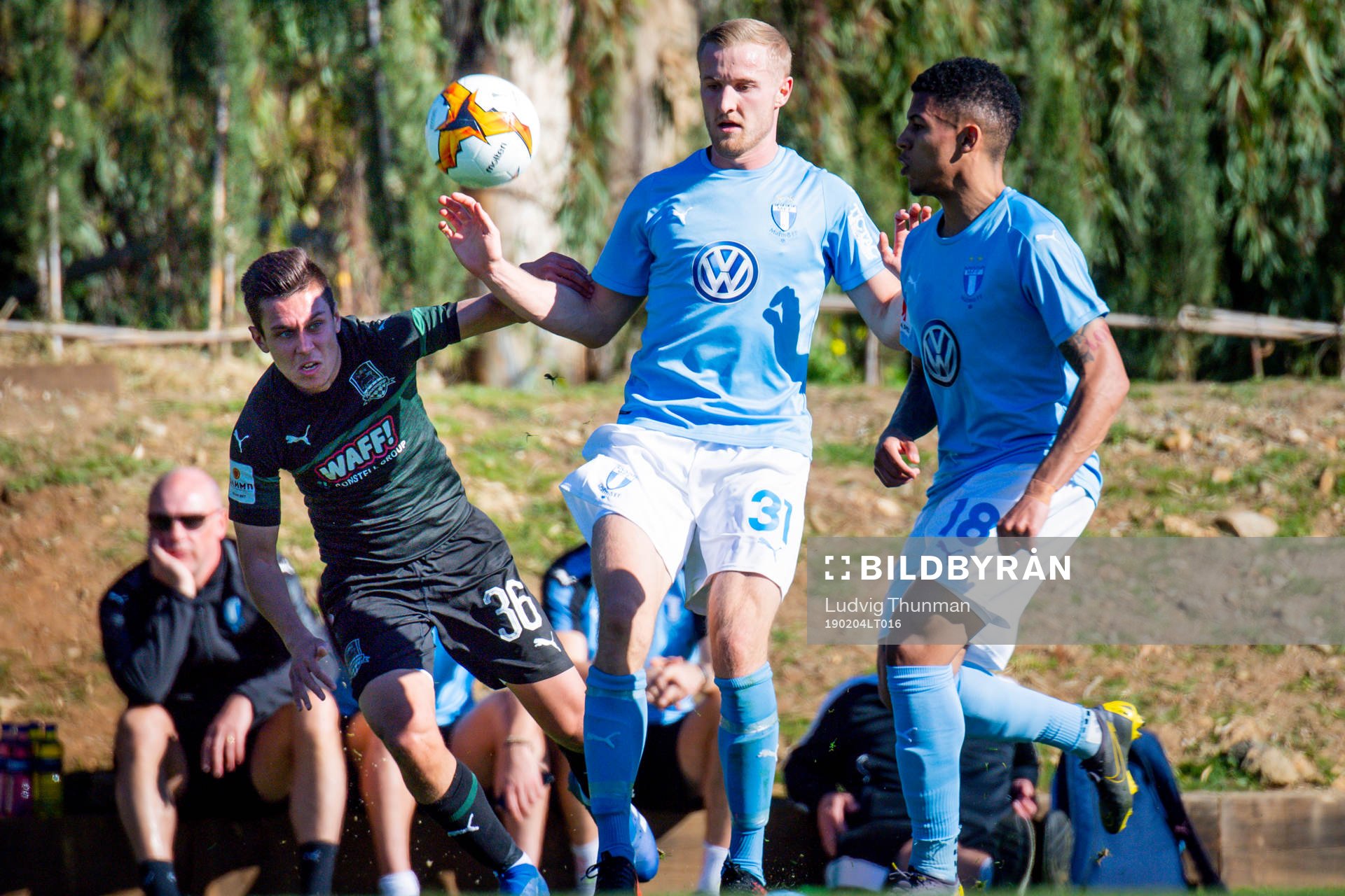 Andey Tekuchov of Krasnodar and Franz Brorsson and Romain