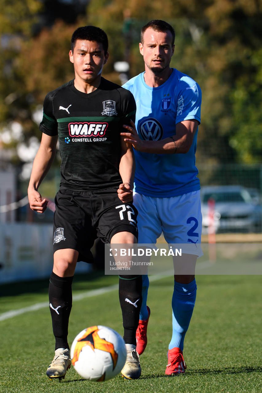 Rustam Khalnazarov of Krasnodar and Eric Larsson of Malmö